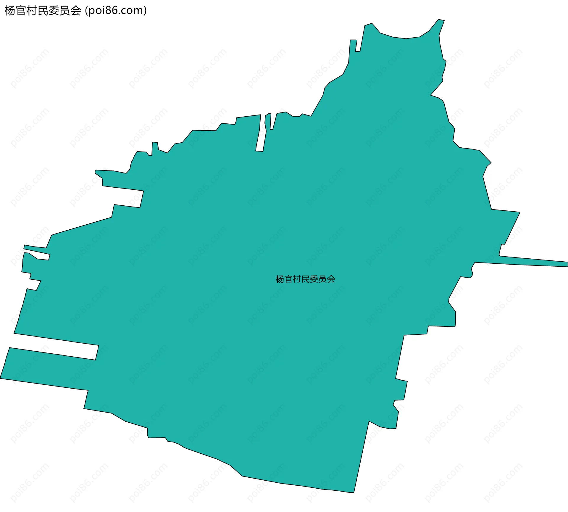 杨官村民委员会边界地图