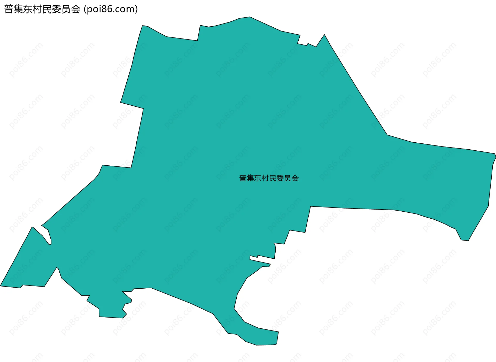 普集东村民委员会边界地图