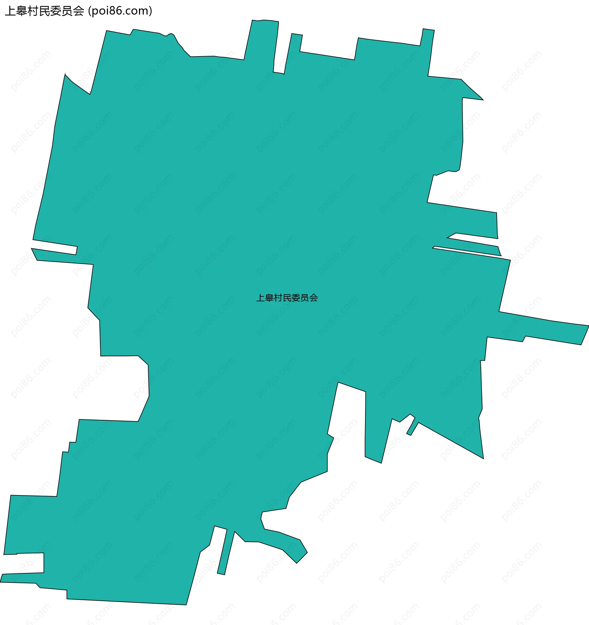 上皋村民委员会边界地图