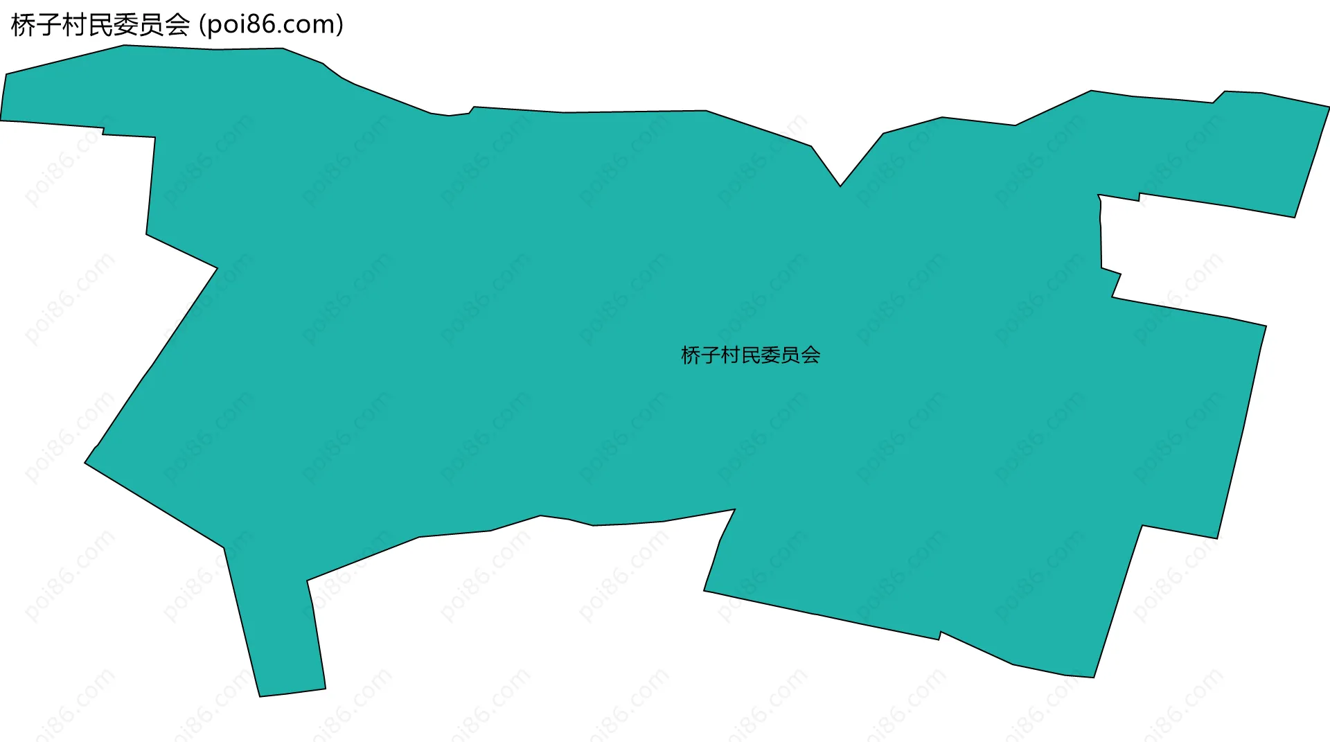桥子村民委员会边界地图