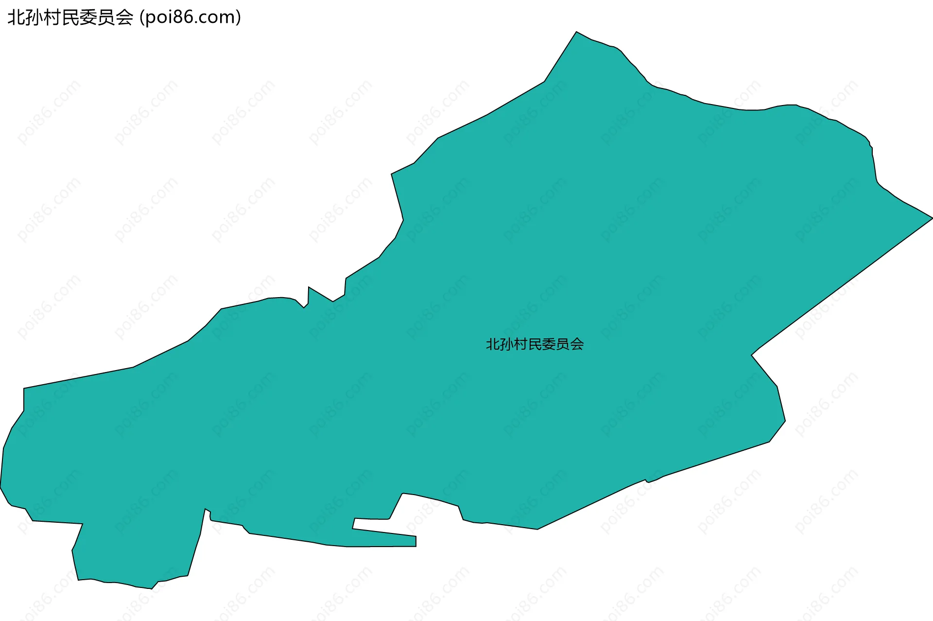 北孙村民委员会边界地图