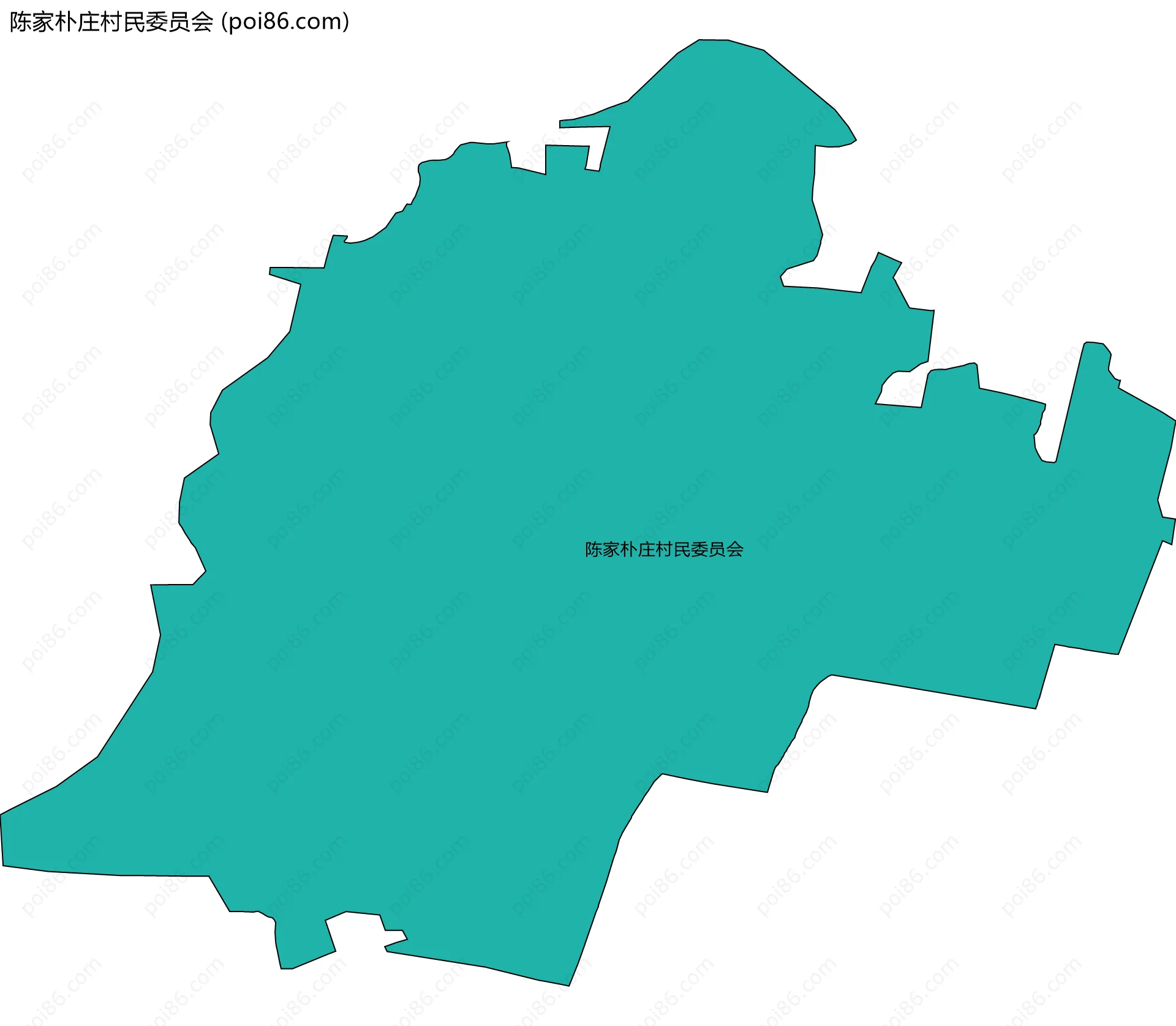 陈家朴庄村民委员会边界地图