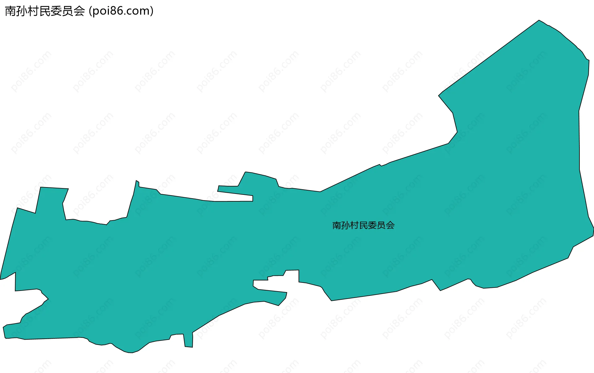 南孙村民委员会边界地图