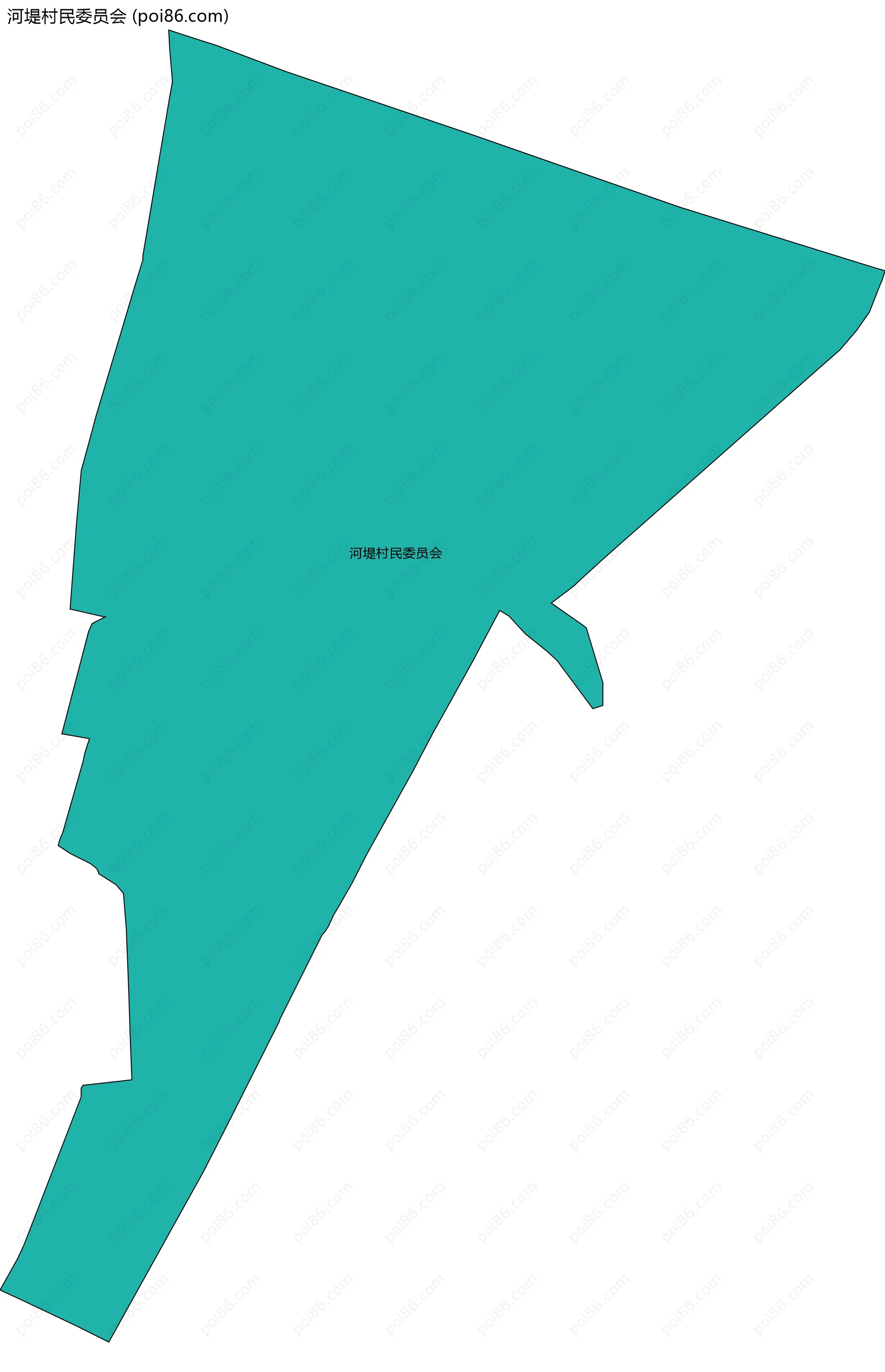 河堤村民委员会边界地图