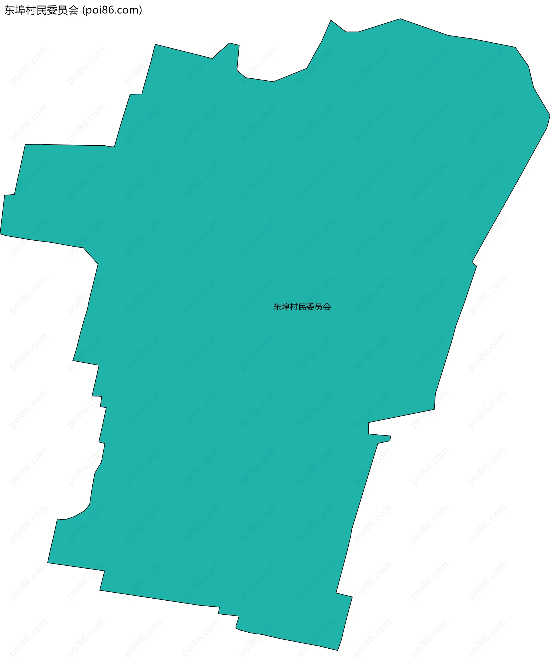 东埠村民委员会边界地图