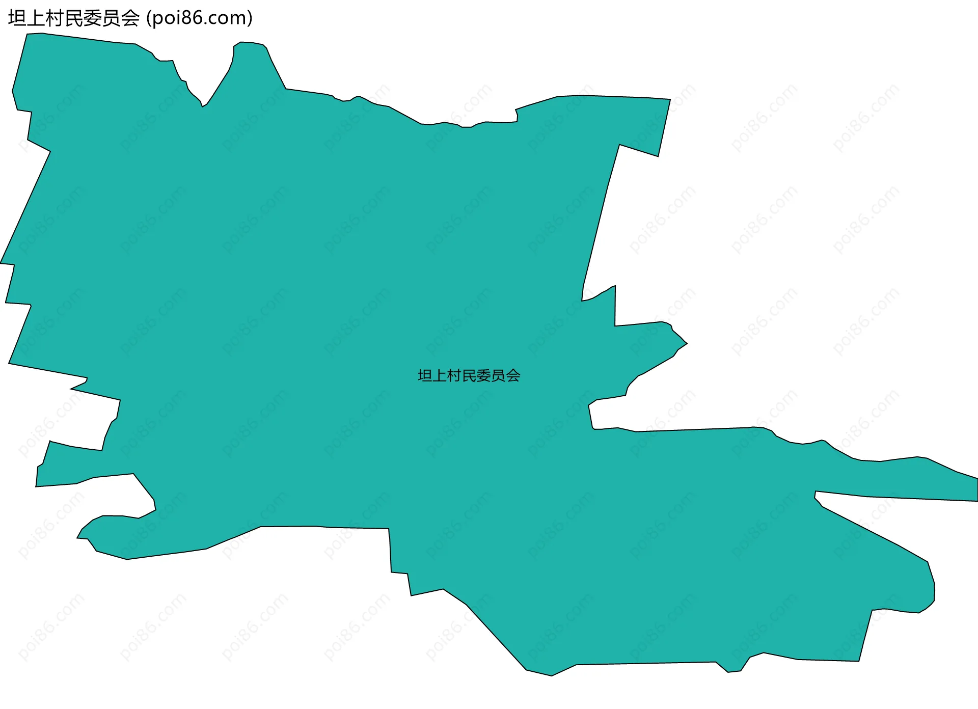 坦上村民委员会边界地图