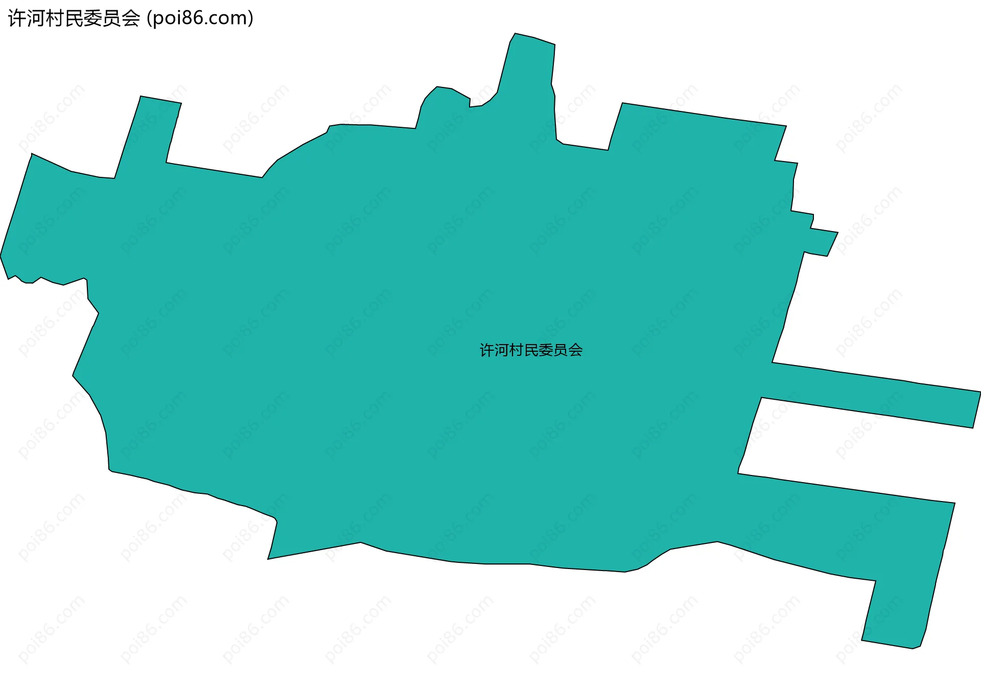 许河村民委员会边界地图