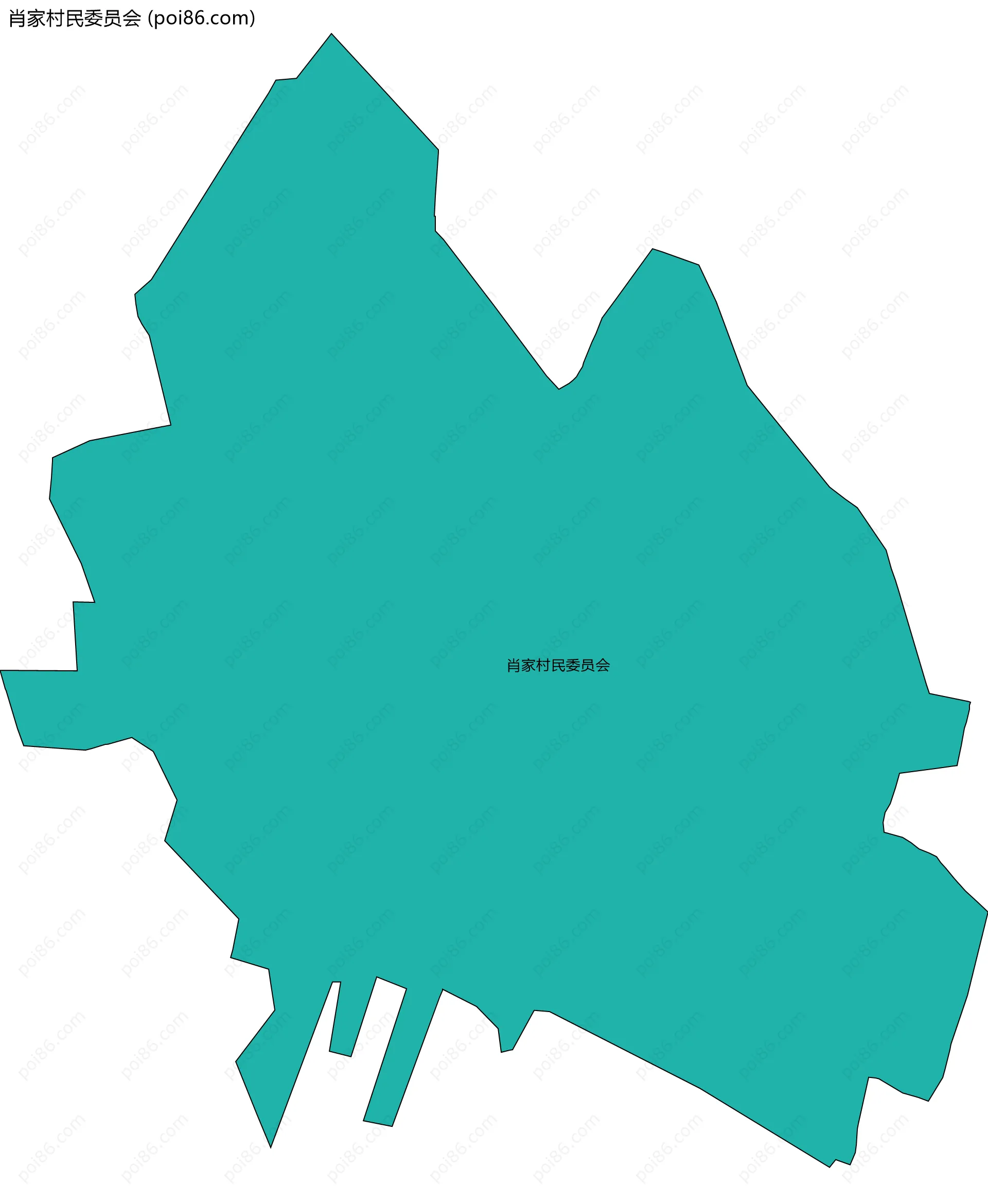 肖家村民委员会边界地图