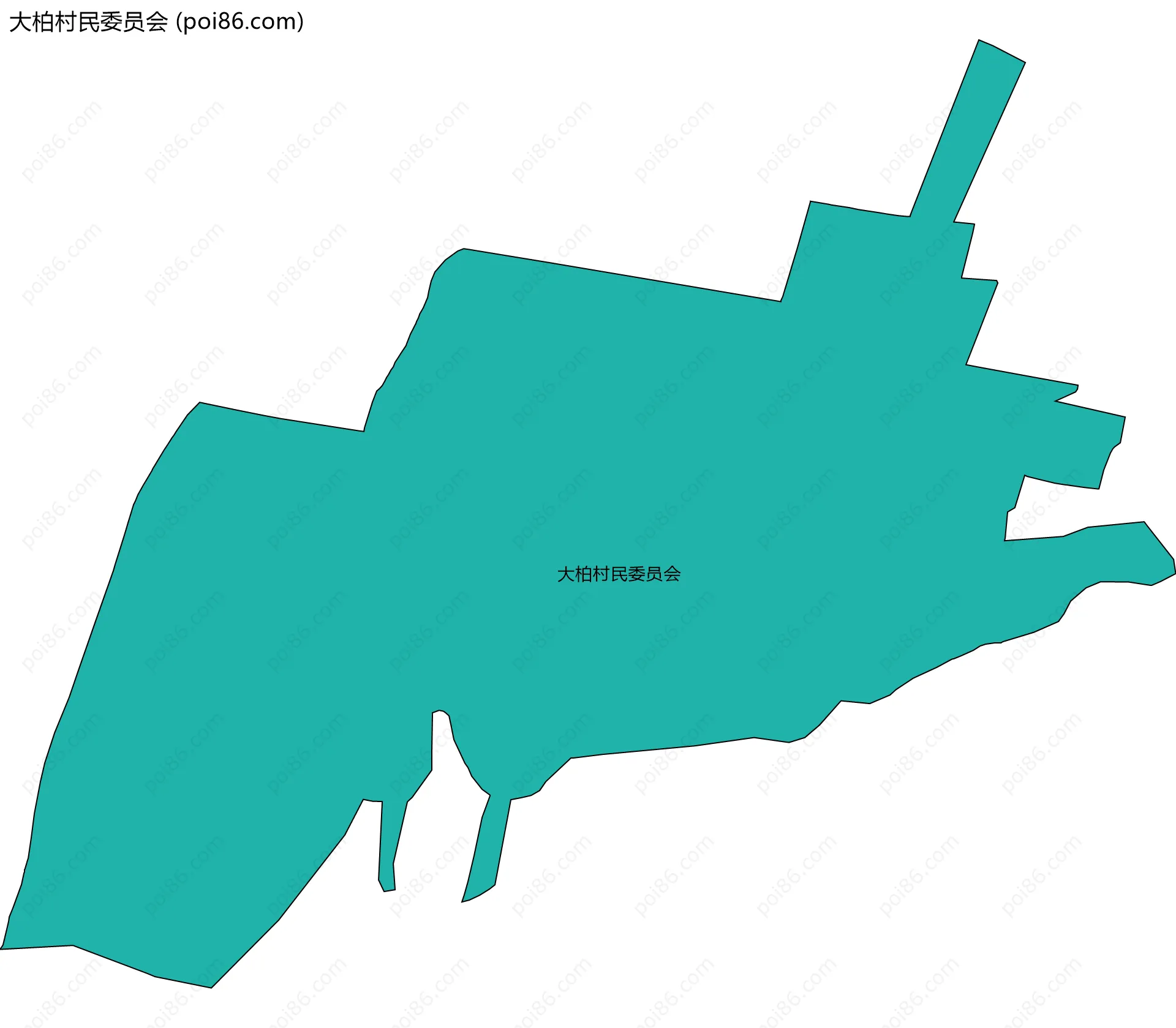大柏村民委员会边界地图