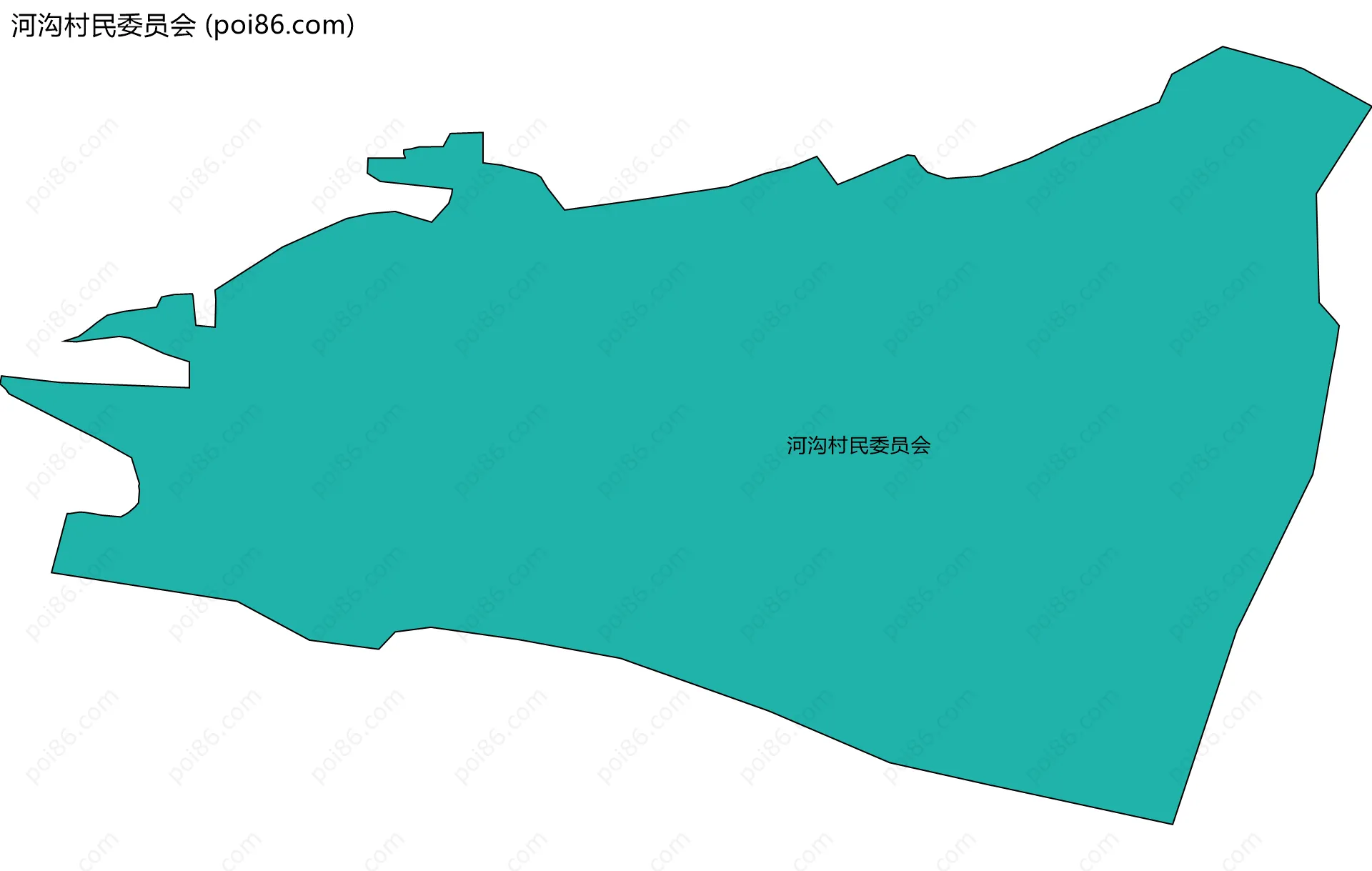 河沟村民委员会边界地图