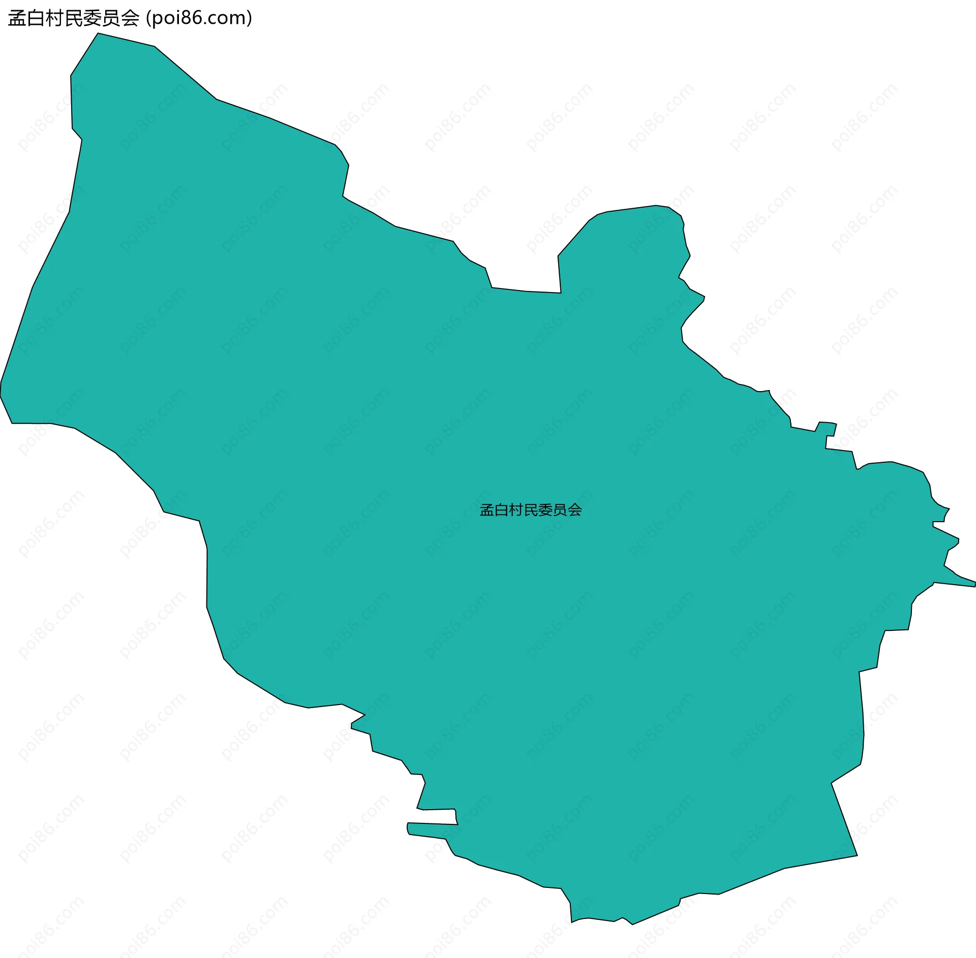 孟白村民委员会边界地图