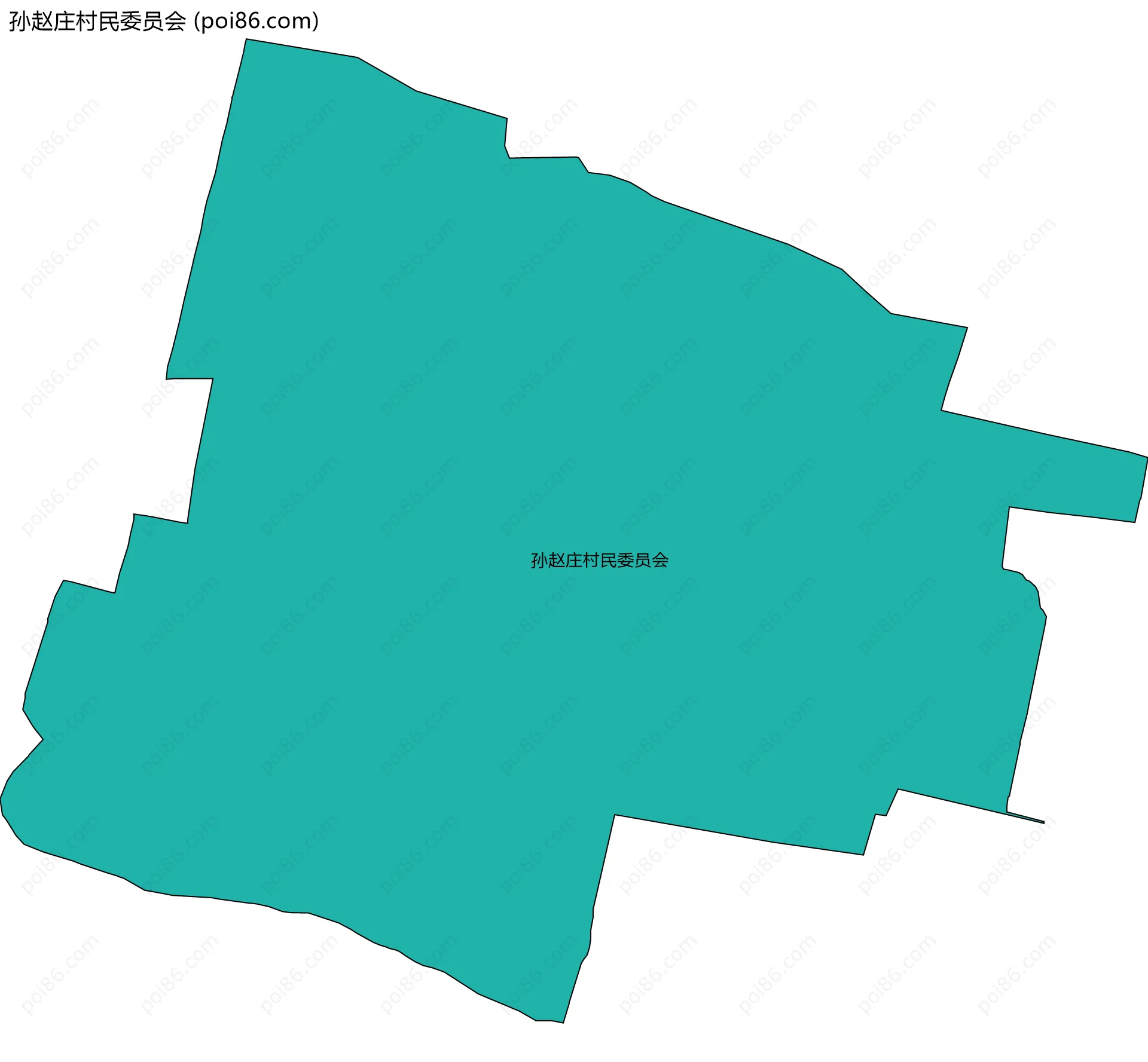 孙赵庄村民委员会边界地图