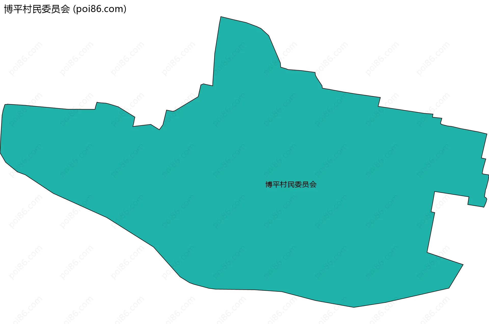 博平村民委员会边界地图