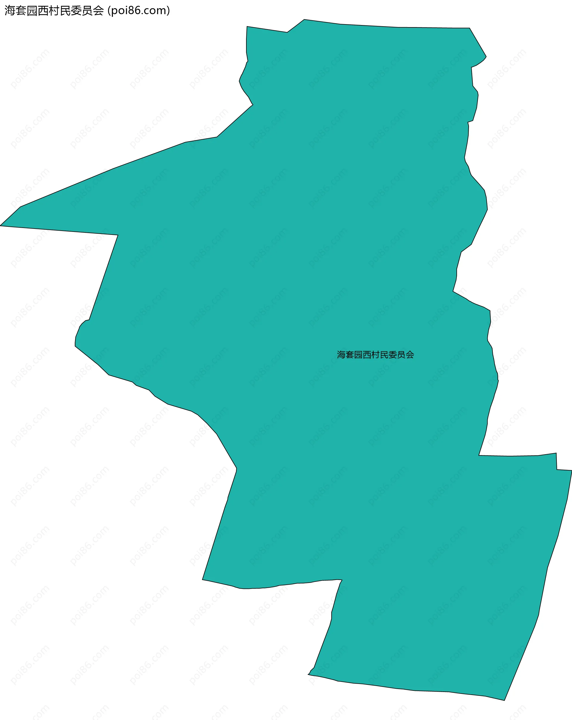 海套园西村民委员会边界地图