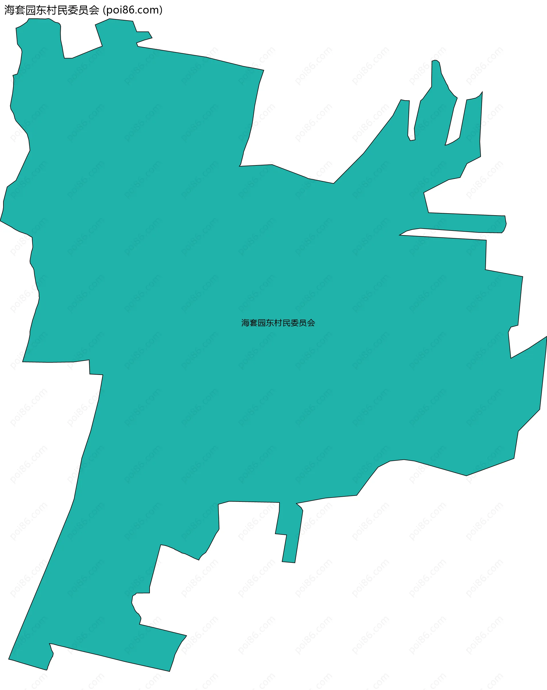 海套园东村民委员会边界地图