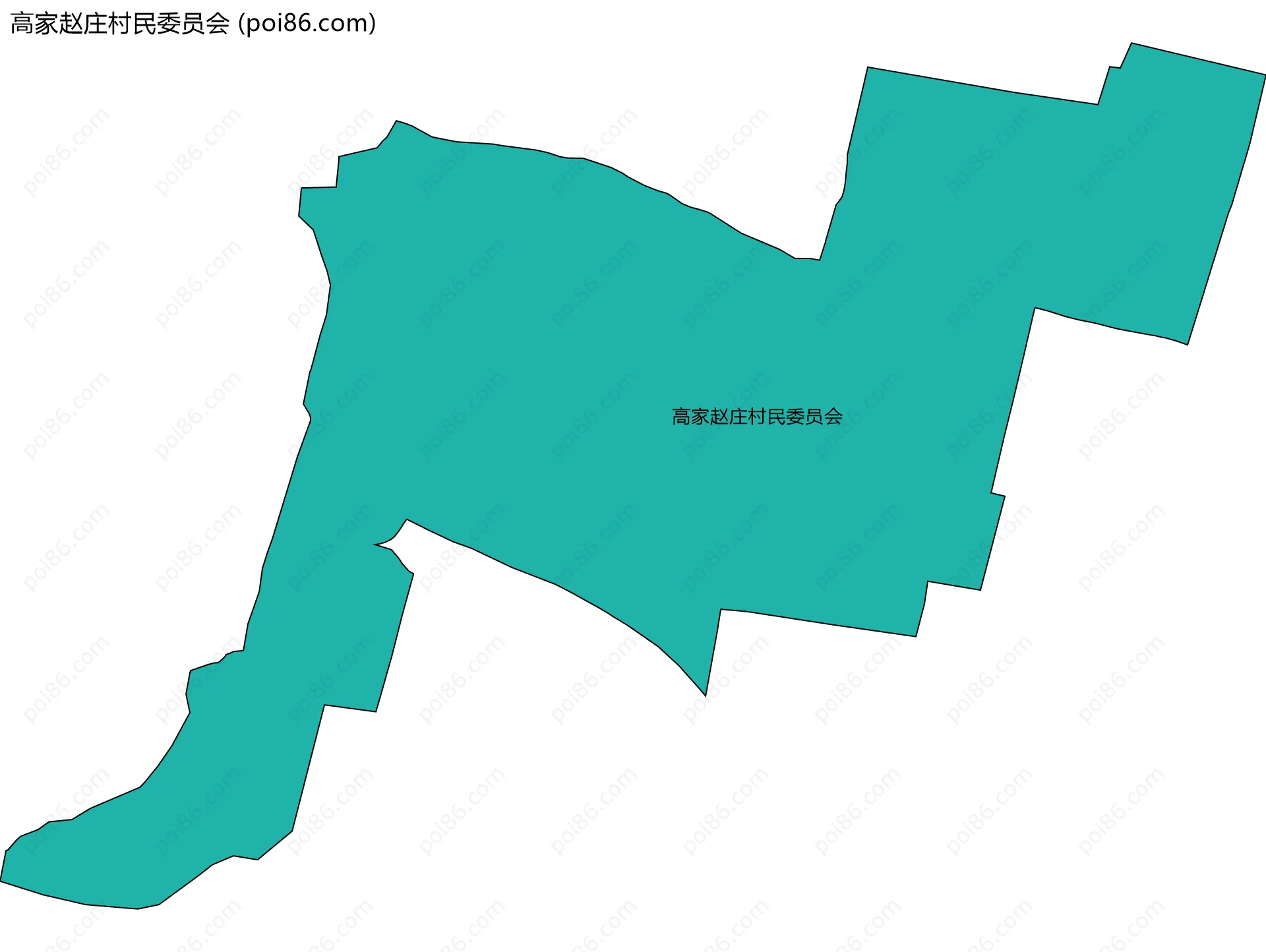 高家赵庄村民委员会边界地图