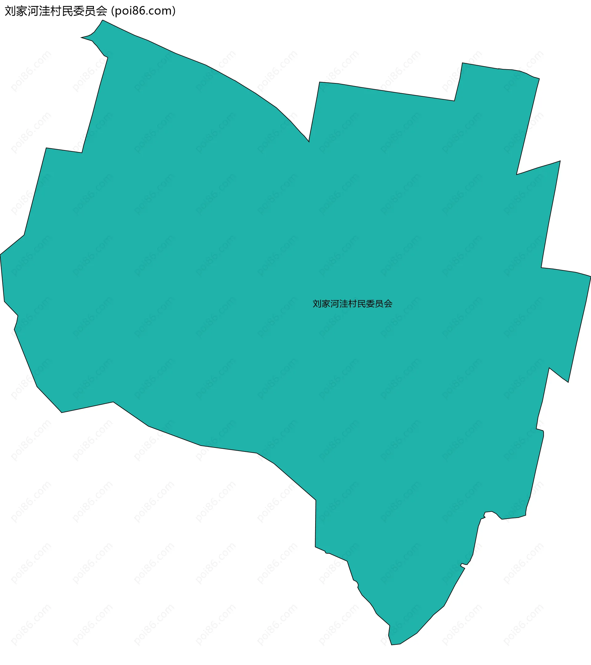刘家河洼村民委员会边界地图