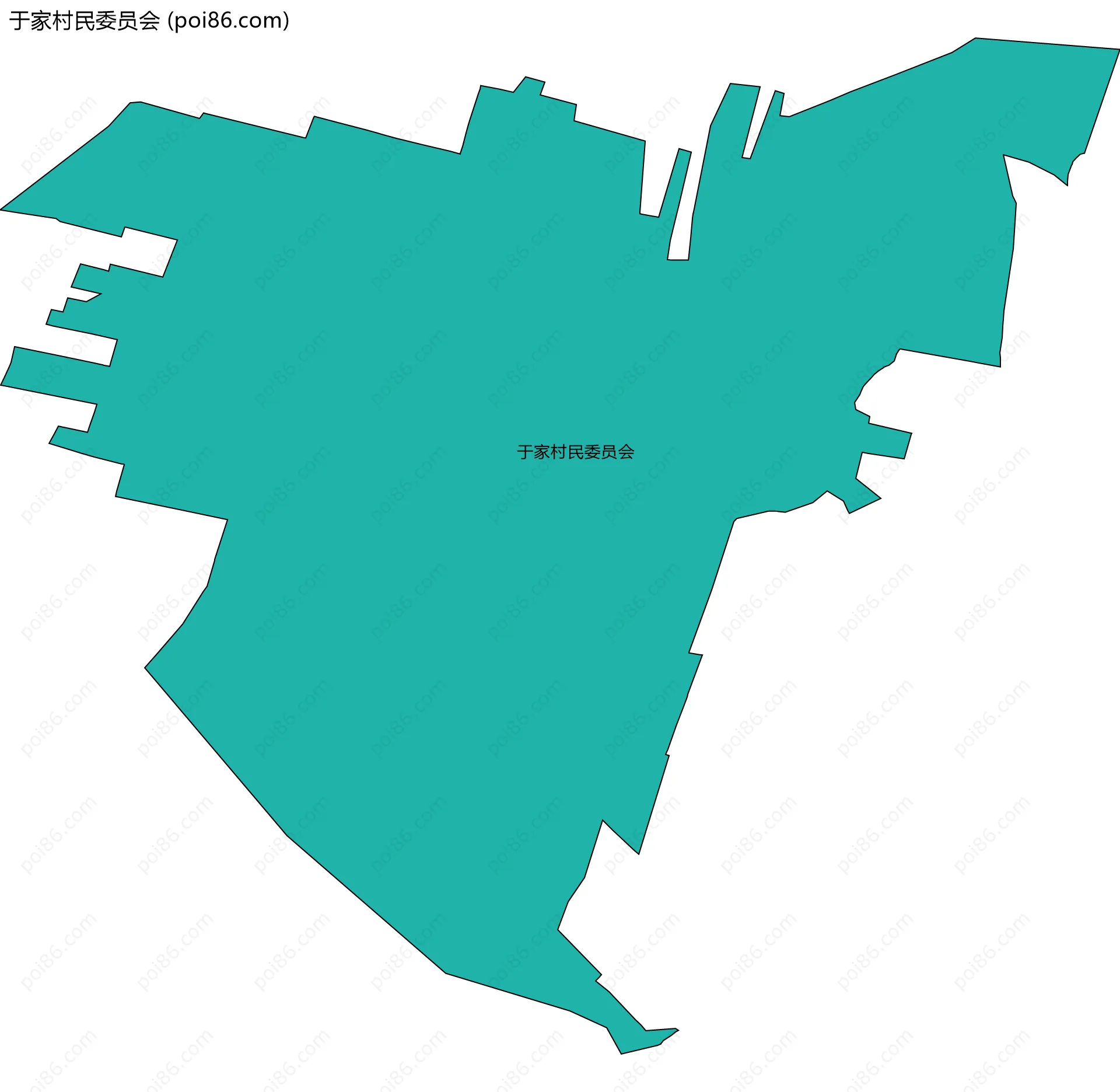 于家村民委员会边界地图