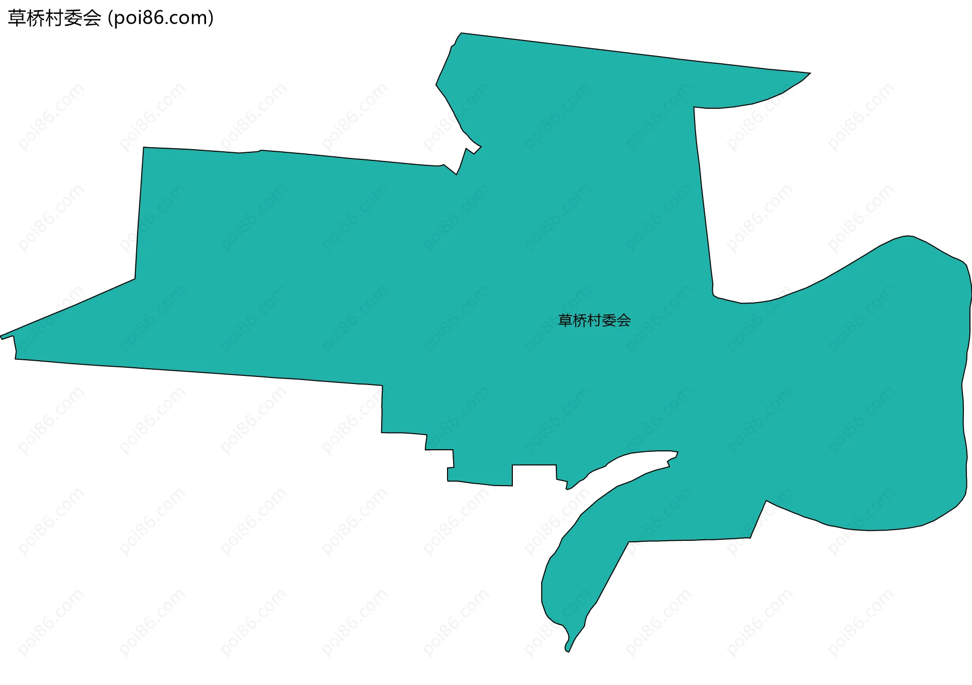 草桥村委会边界地图