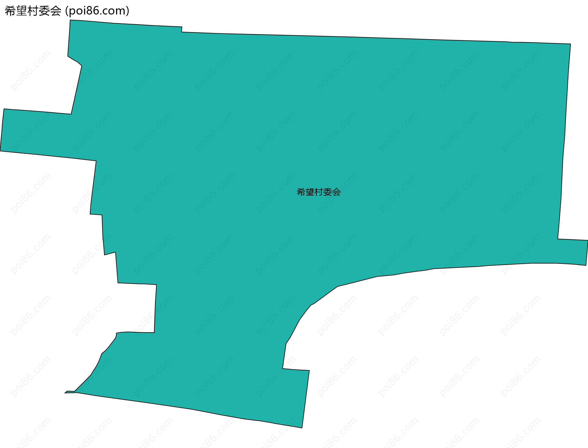 希望村委会边界地图