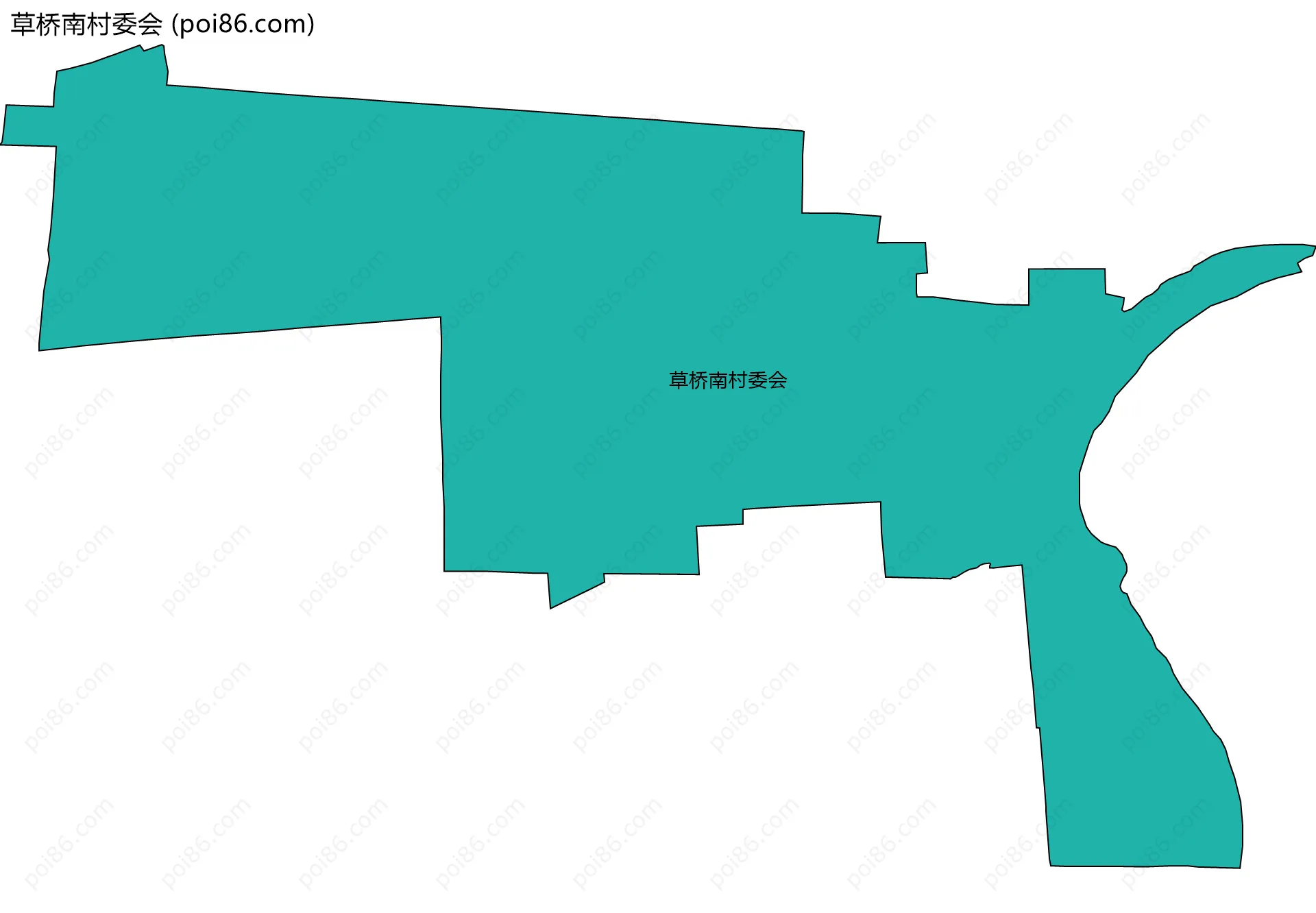 草桥南村委会边界地图