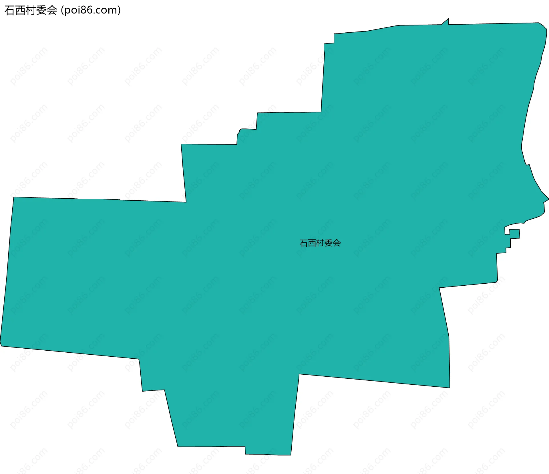 石西村委会边界地图