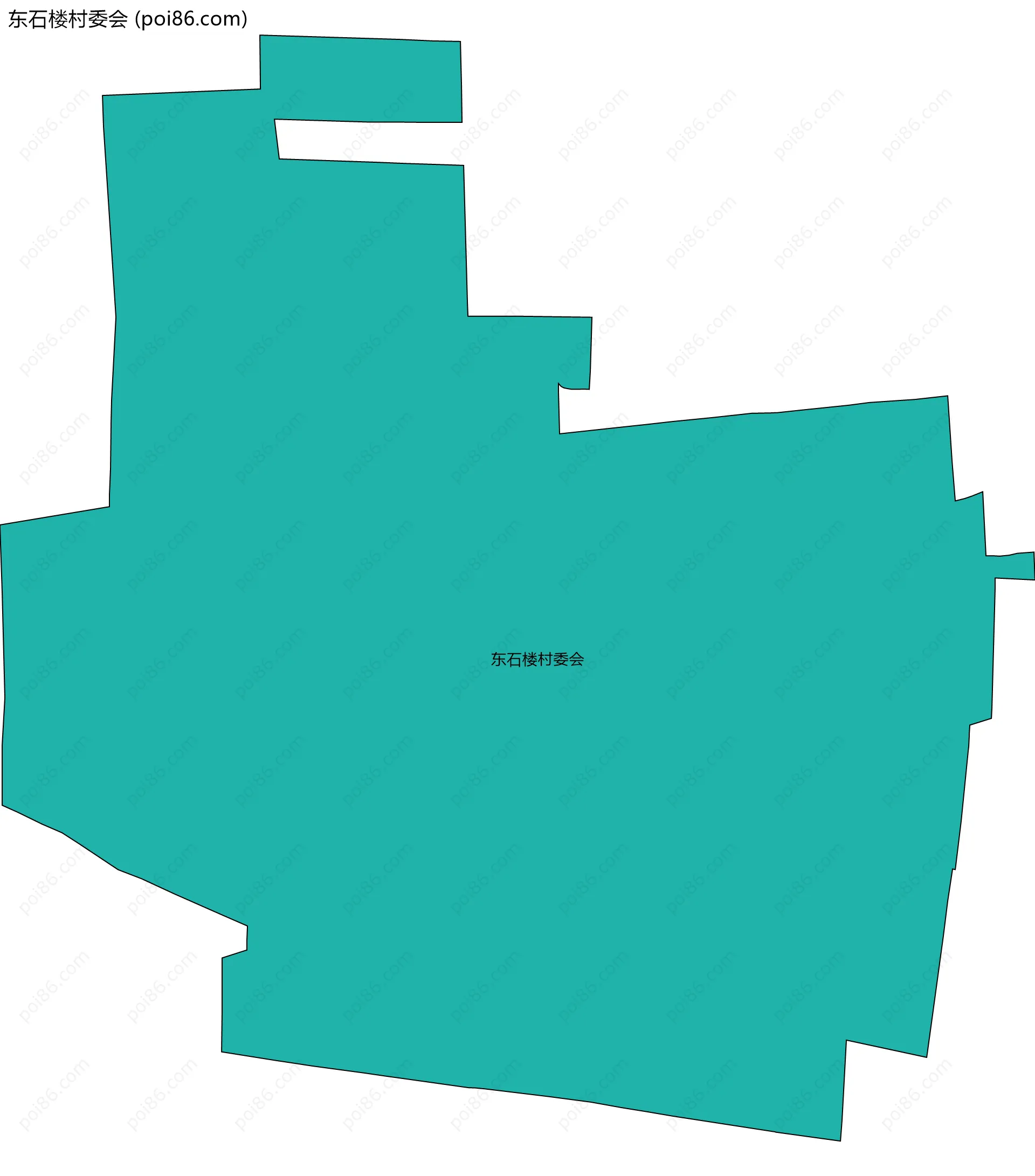 东石楼村委会边界地图