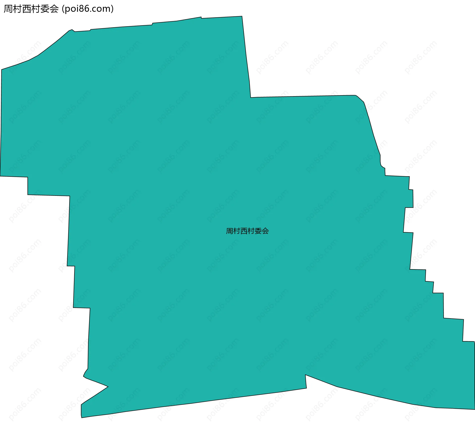 周村西村委会边界地图