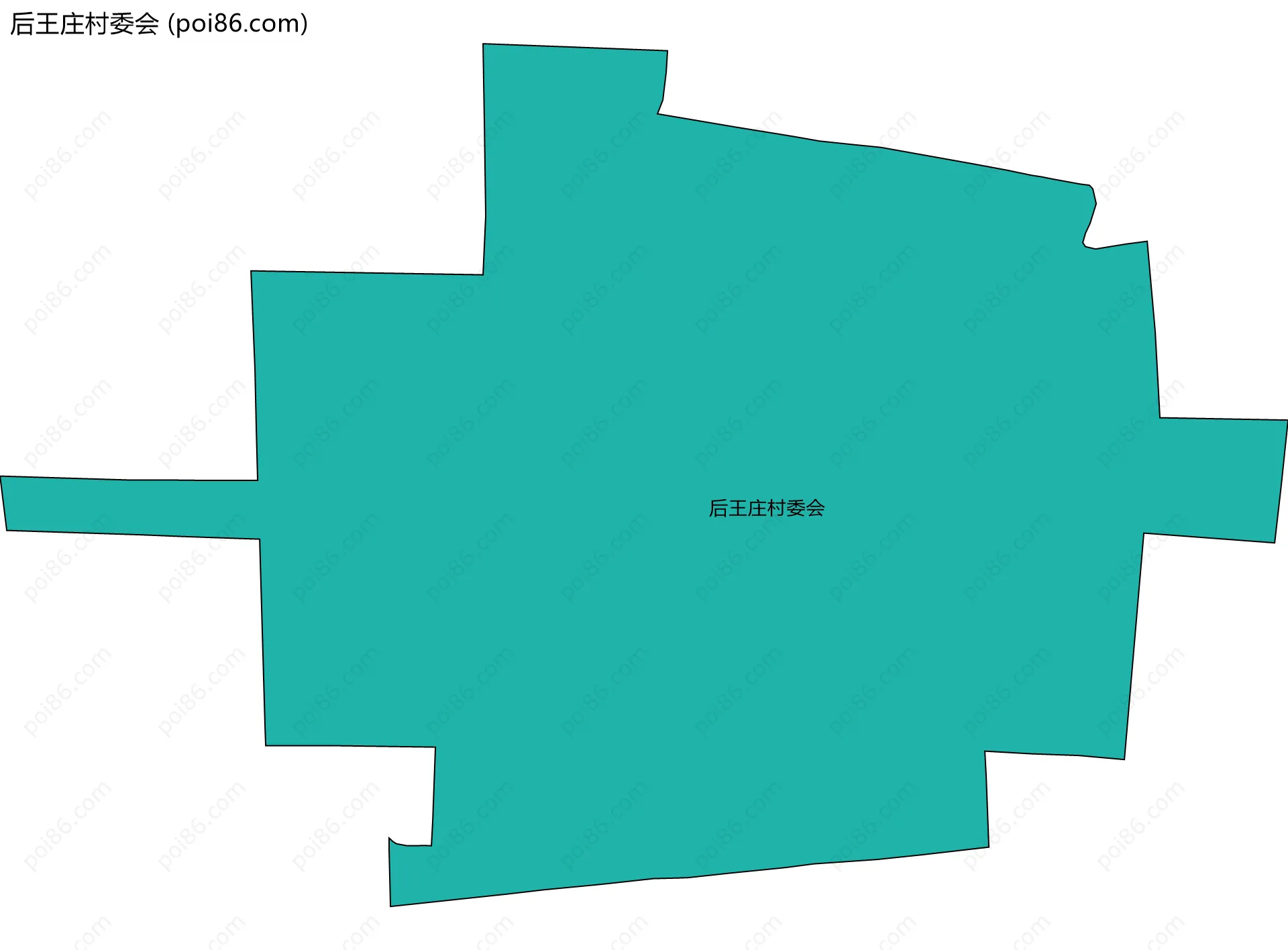 后王庄村委会边界地图