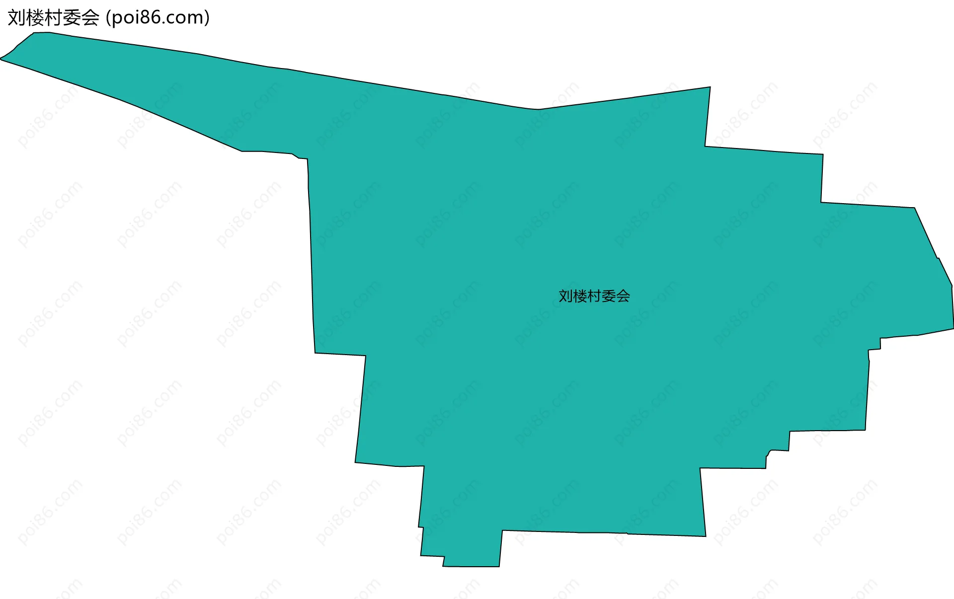 刘楼村委会边界地图