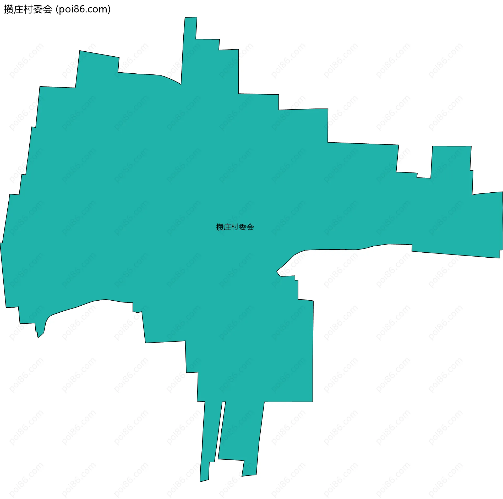 攒庄村委会边界地图