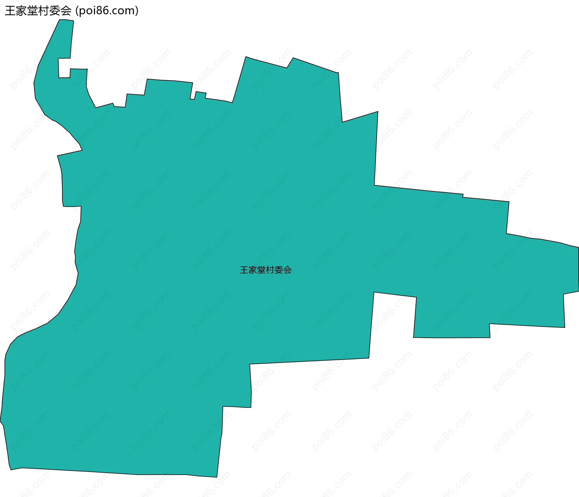 王家堂村委会边界地图