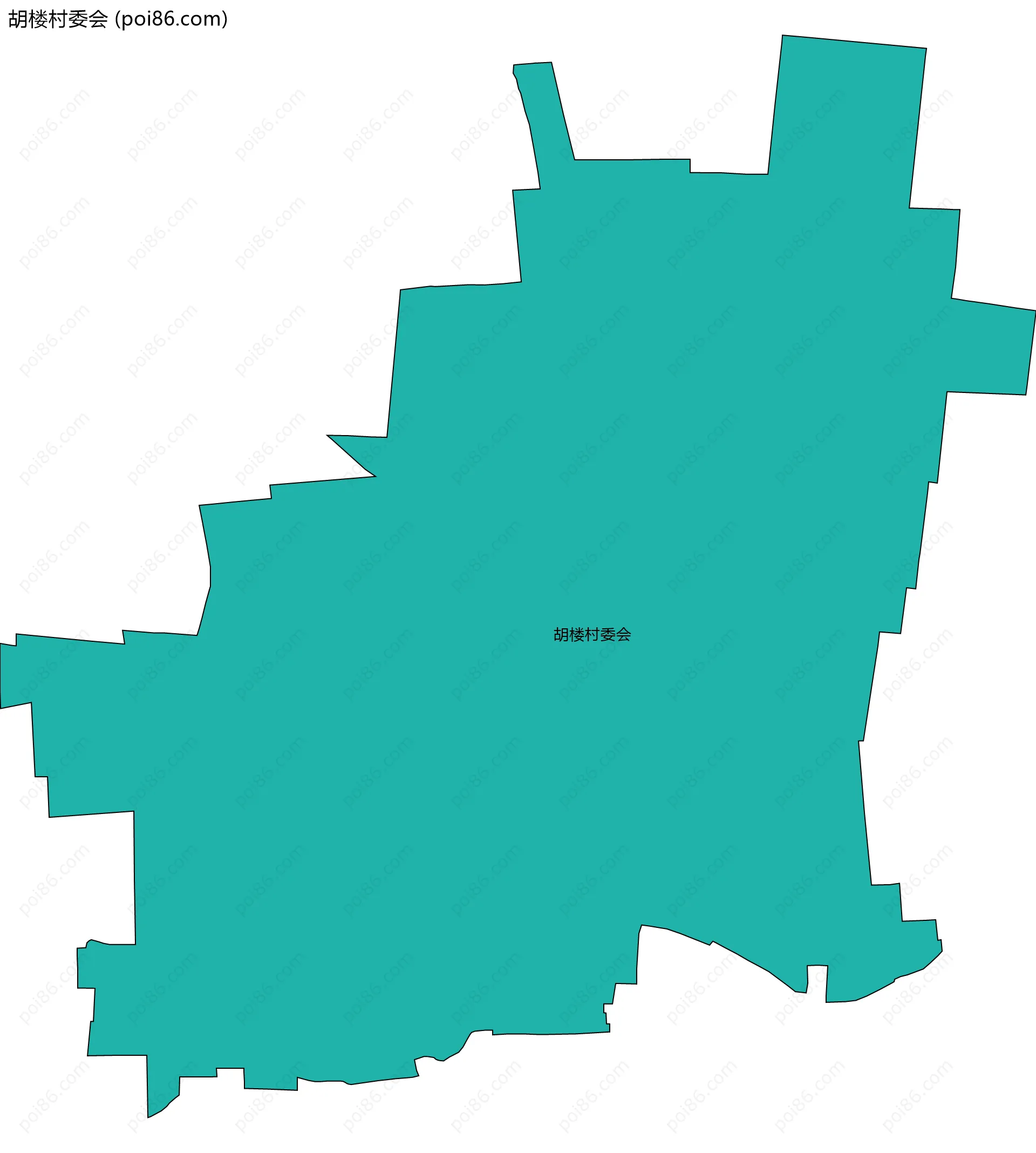 胡楼村委会边界地图