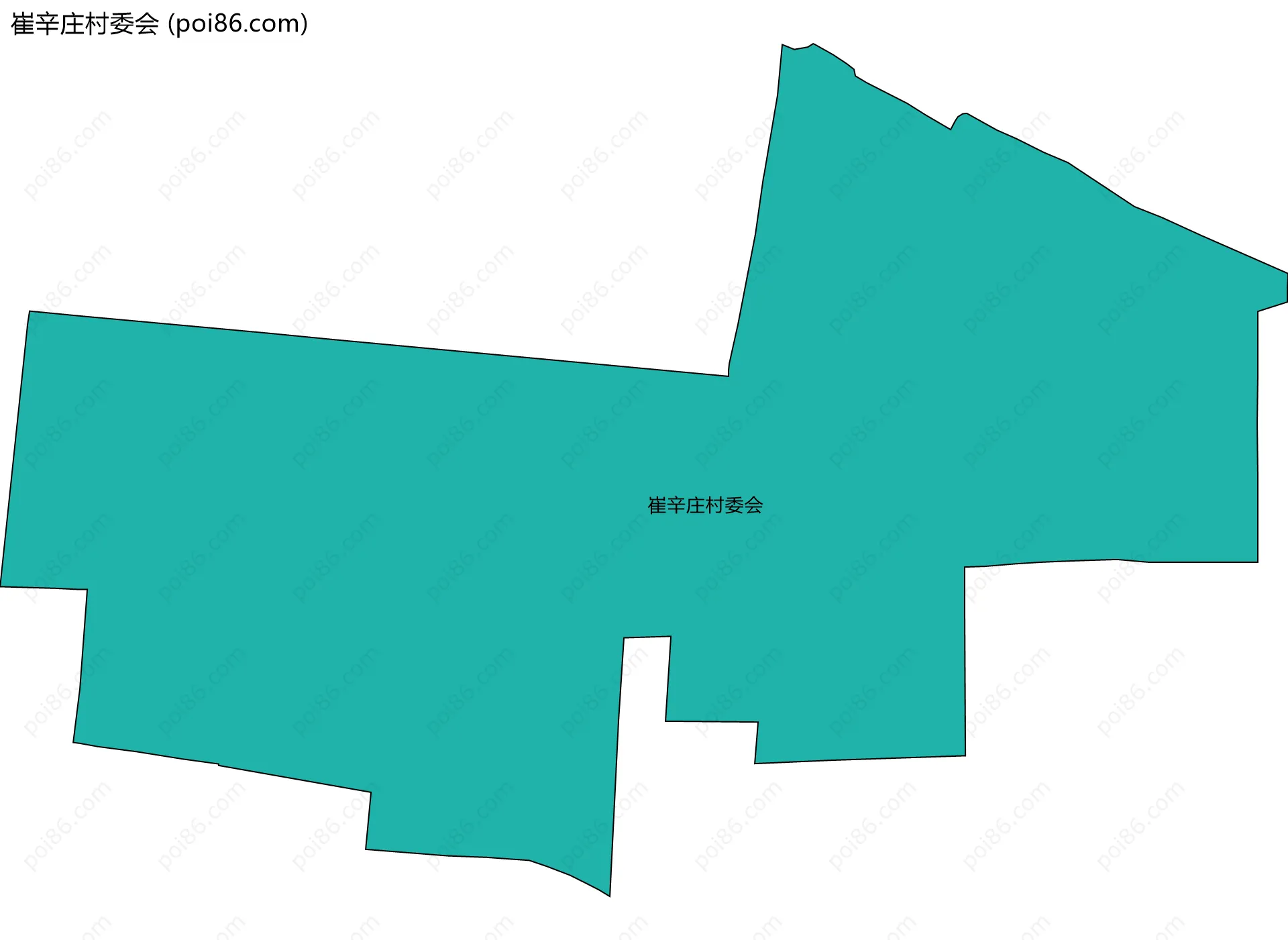 崔辛庄村委会边界地图