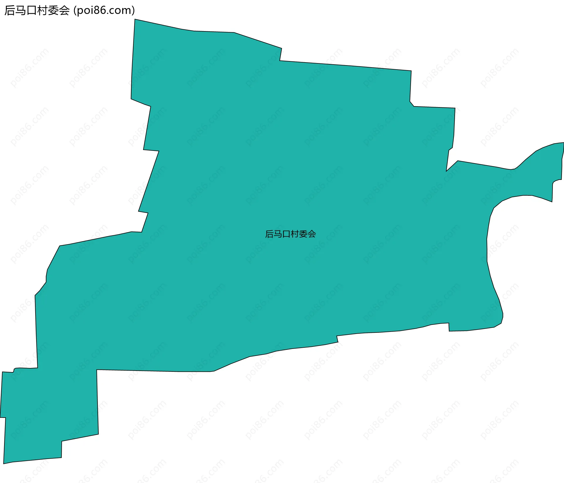后马口村委会边界地图