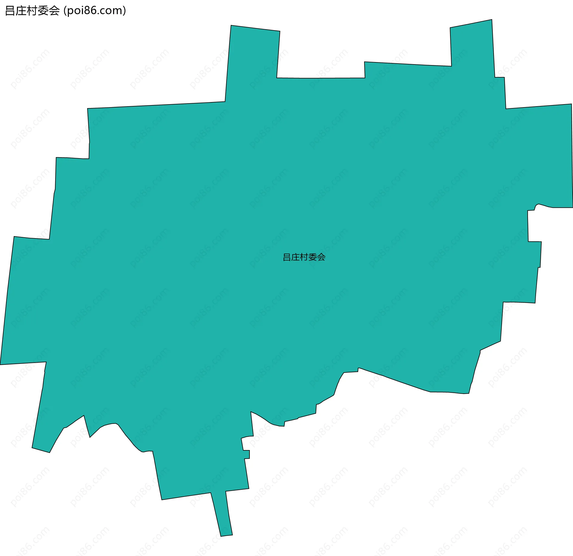 吕庄村委会边界地图