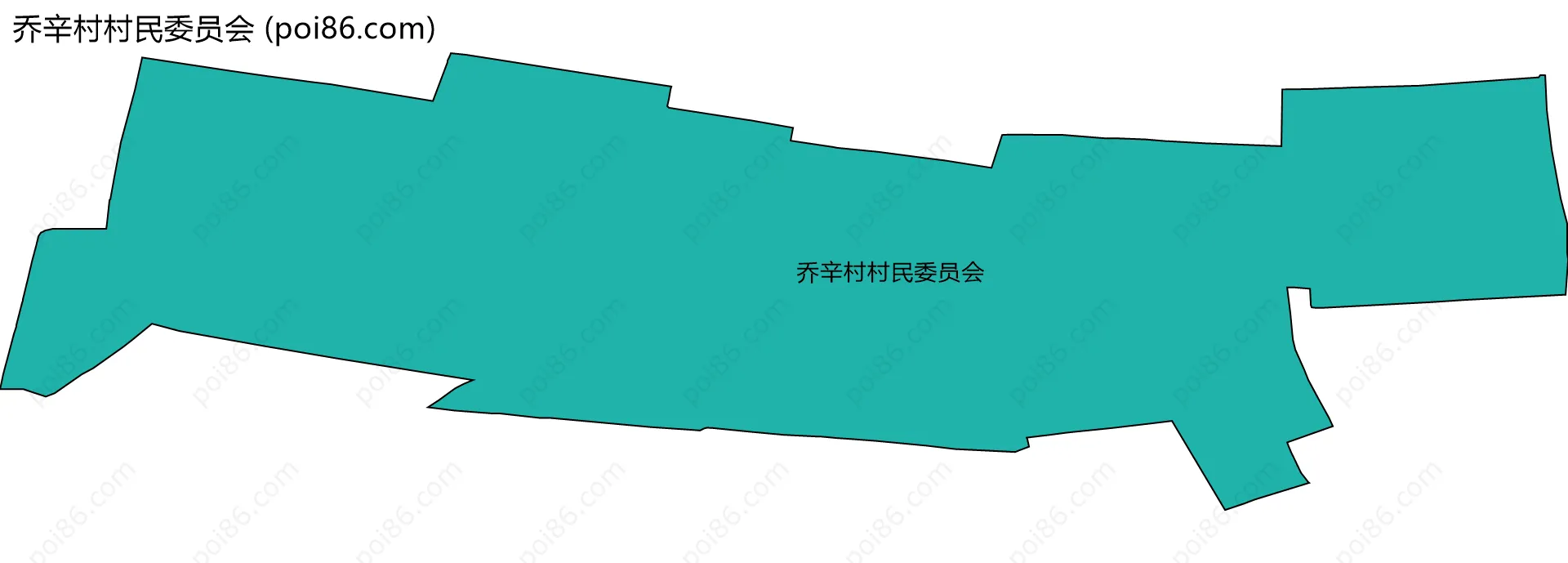 乔辛村村民委员会边界地图