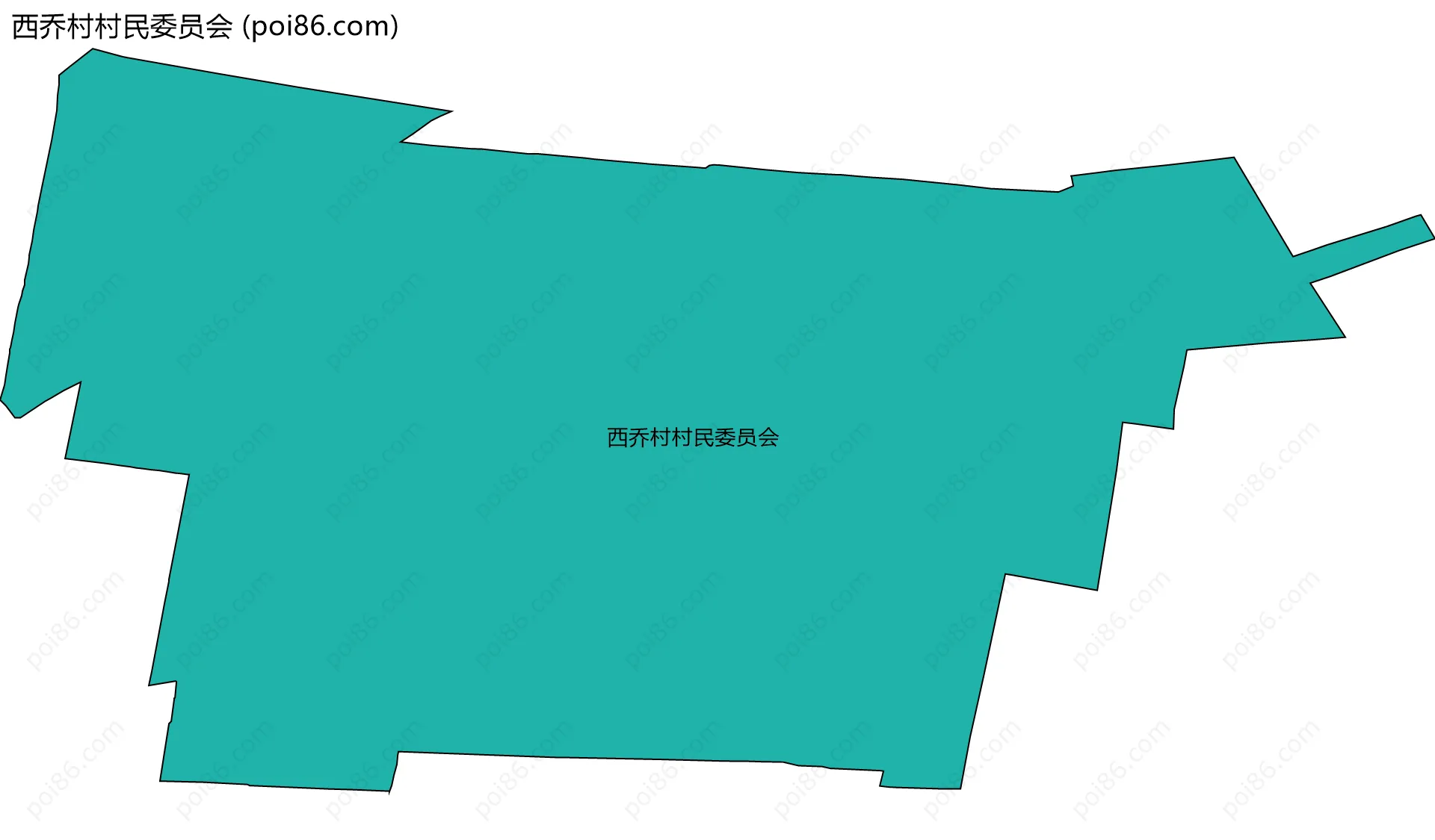 西乔村村民委员会边界地图