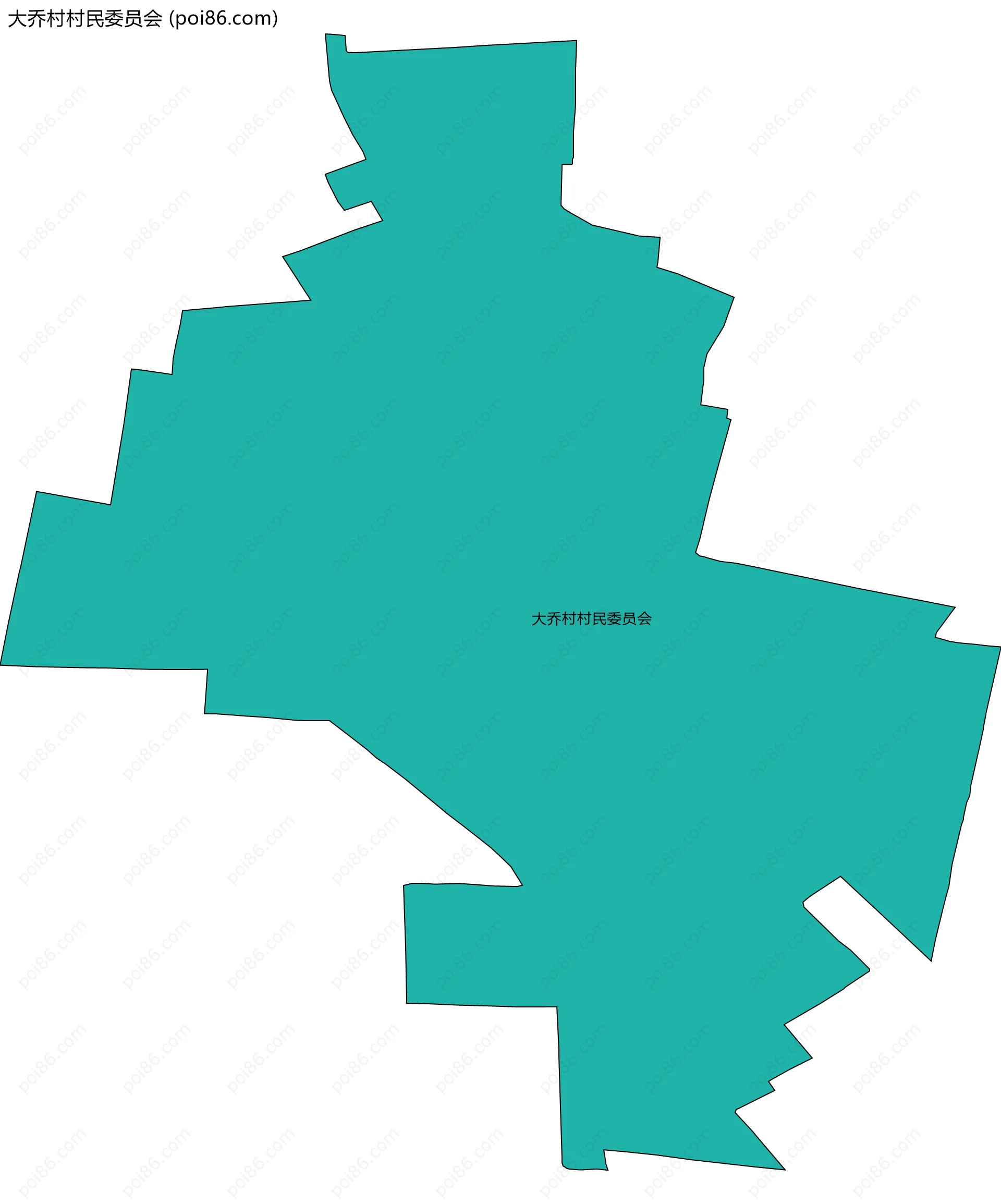 大乔村村民委员会边界地图