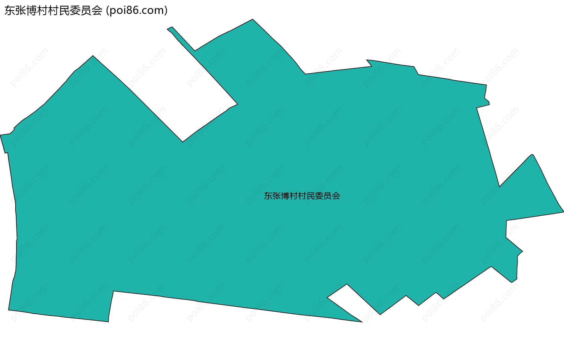 东张博村村民委员会边界地图