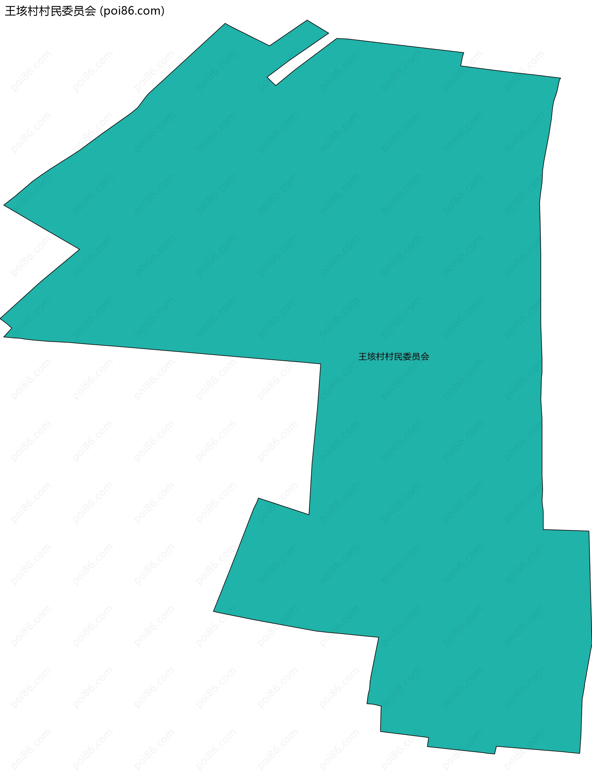 王垓村村民委员会边界地图