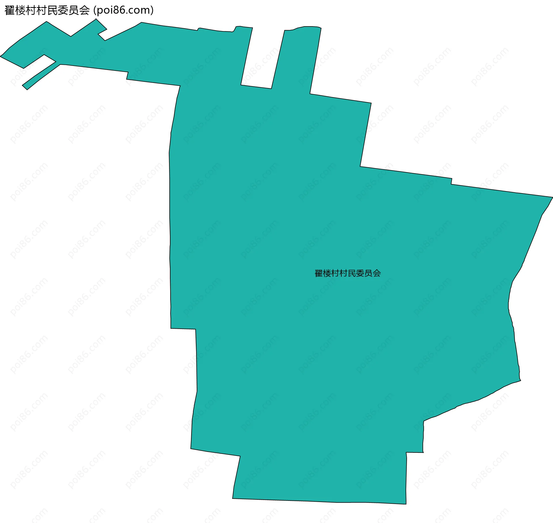 翟楼村村民委员会边界地图