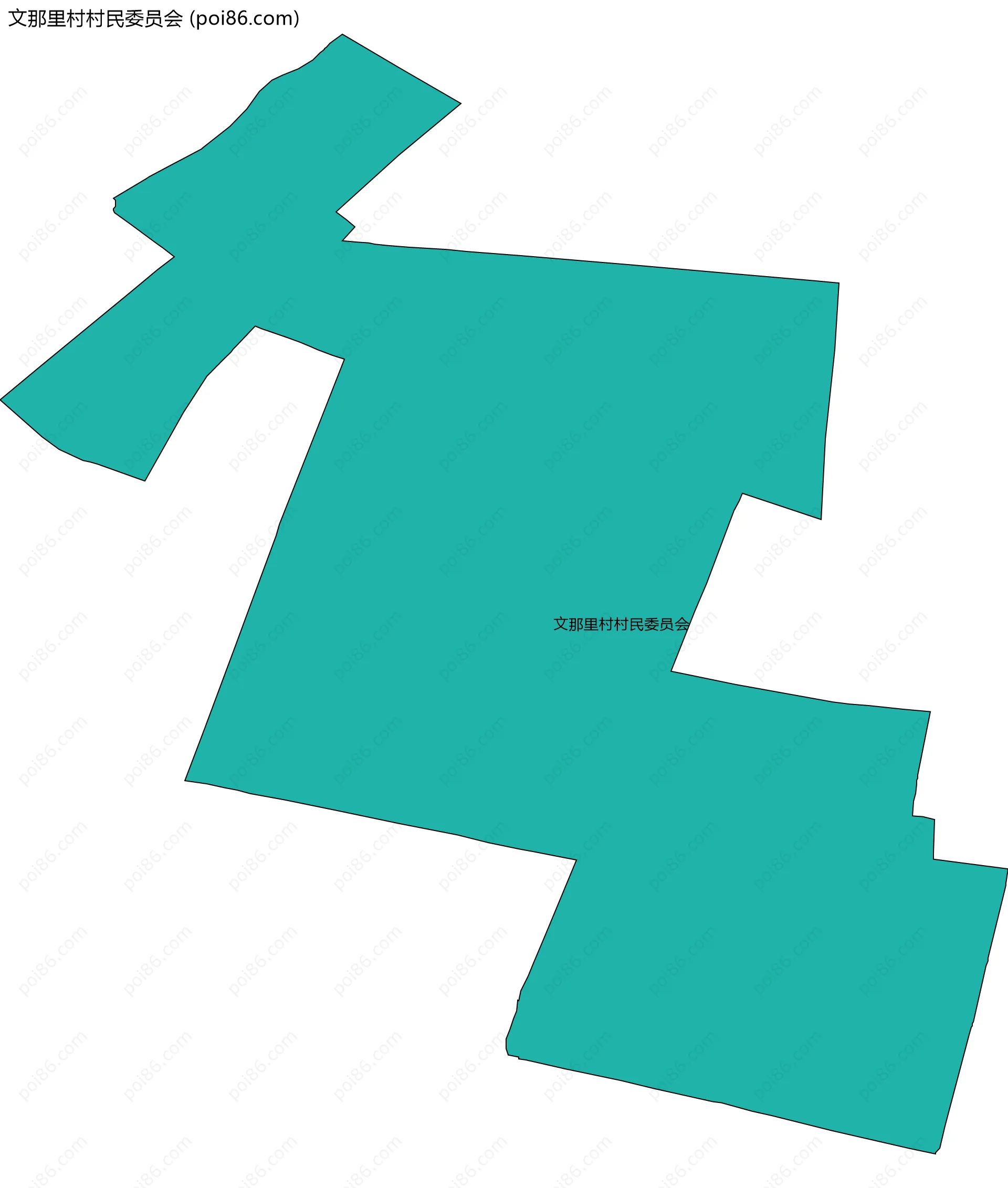 文那里村村民委员会边界地图