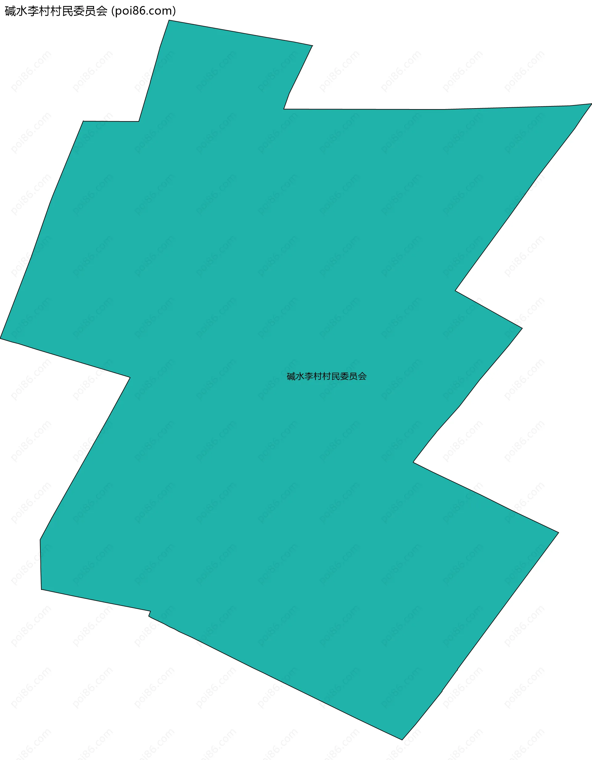 碱水李村村民委员会边界地图