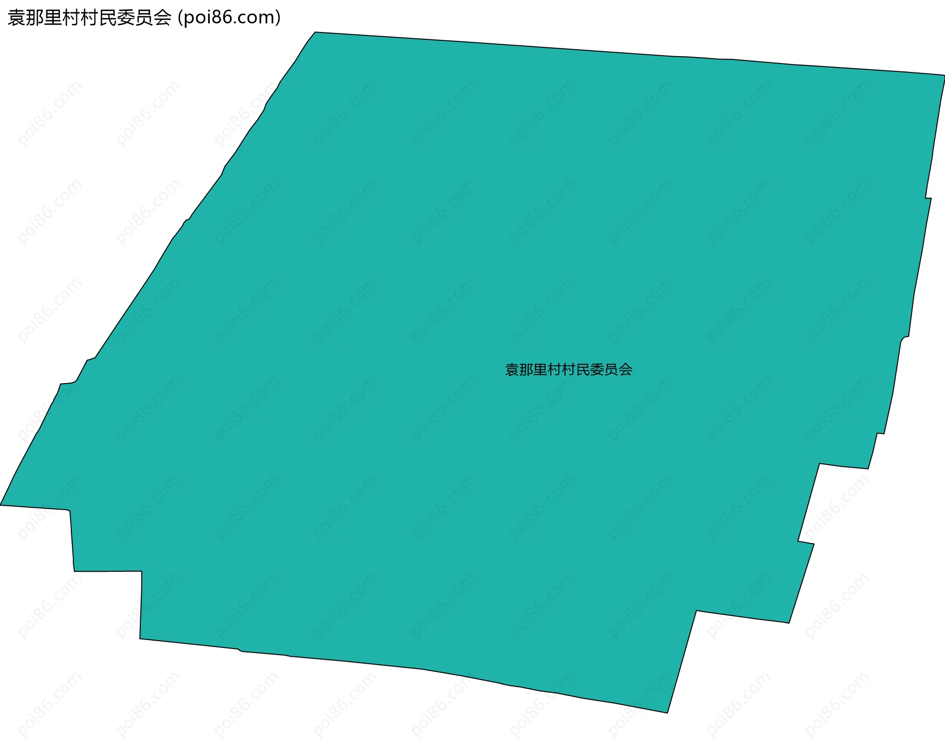 袁那里村村民委员会边界地图