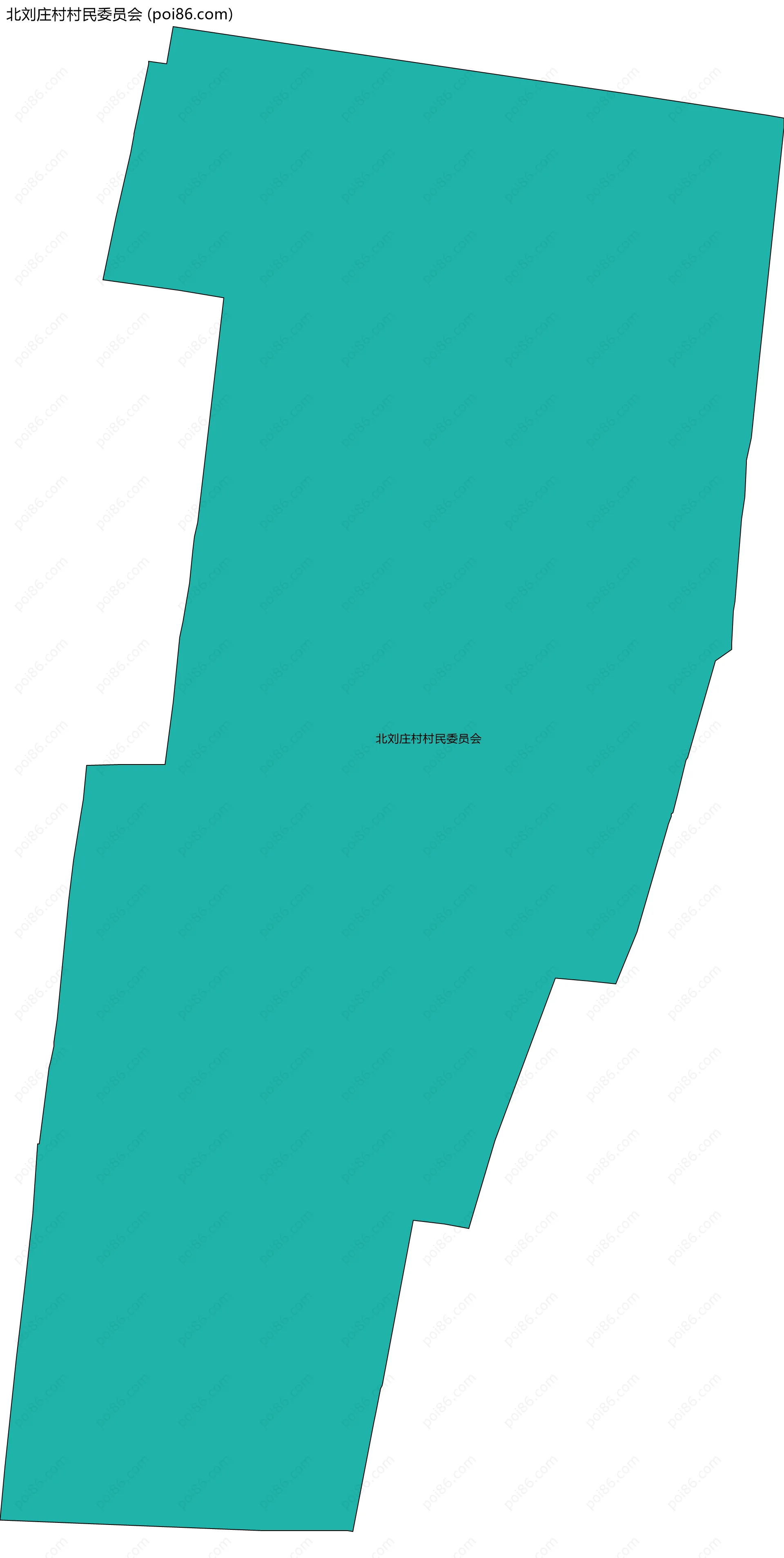 北刘庄村村民委员会边界地图