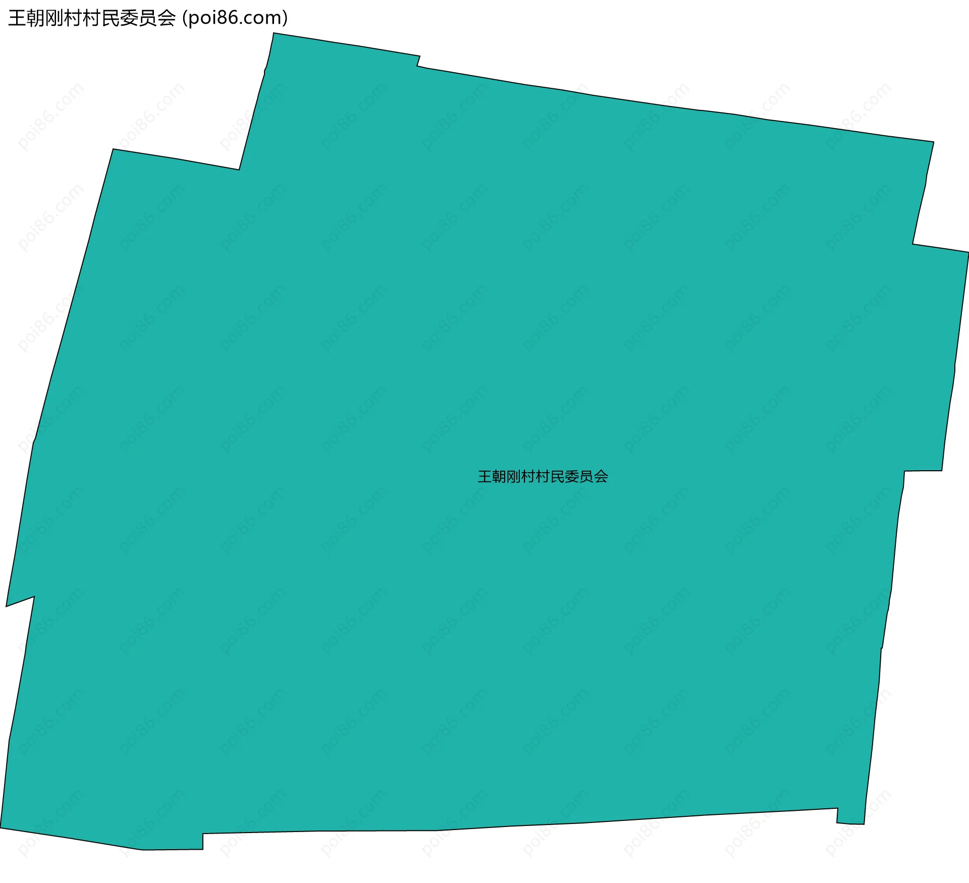 王朝刚村村民委员会边界地图