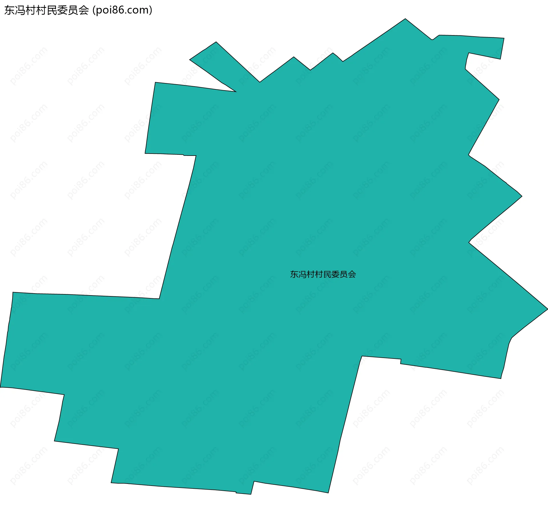 东冯村村民委员会边界地图