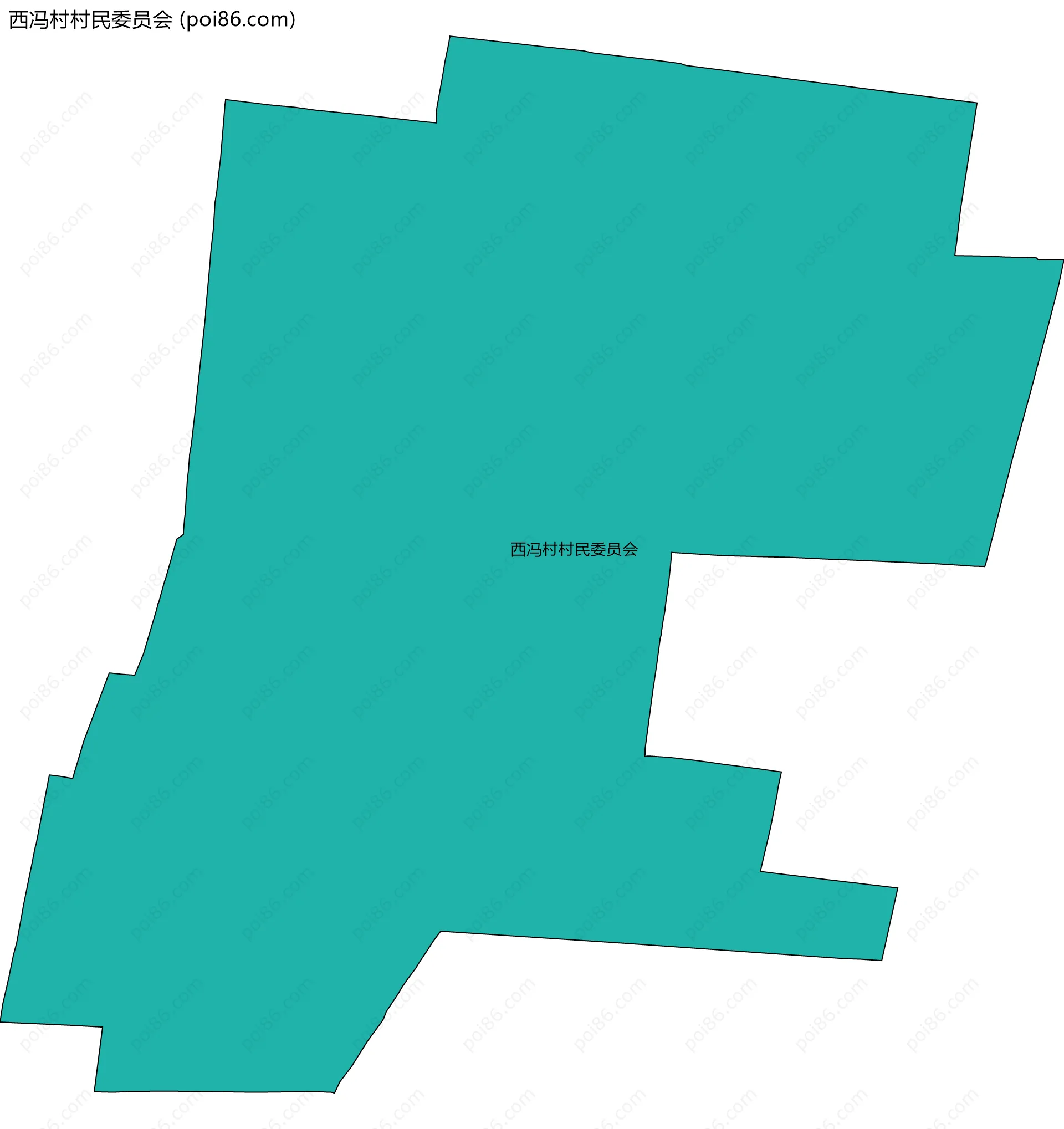 西冯村村民委员会边界地图