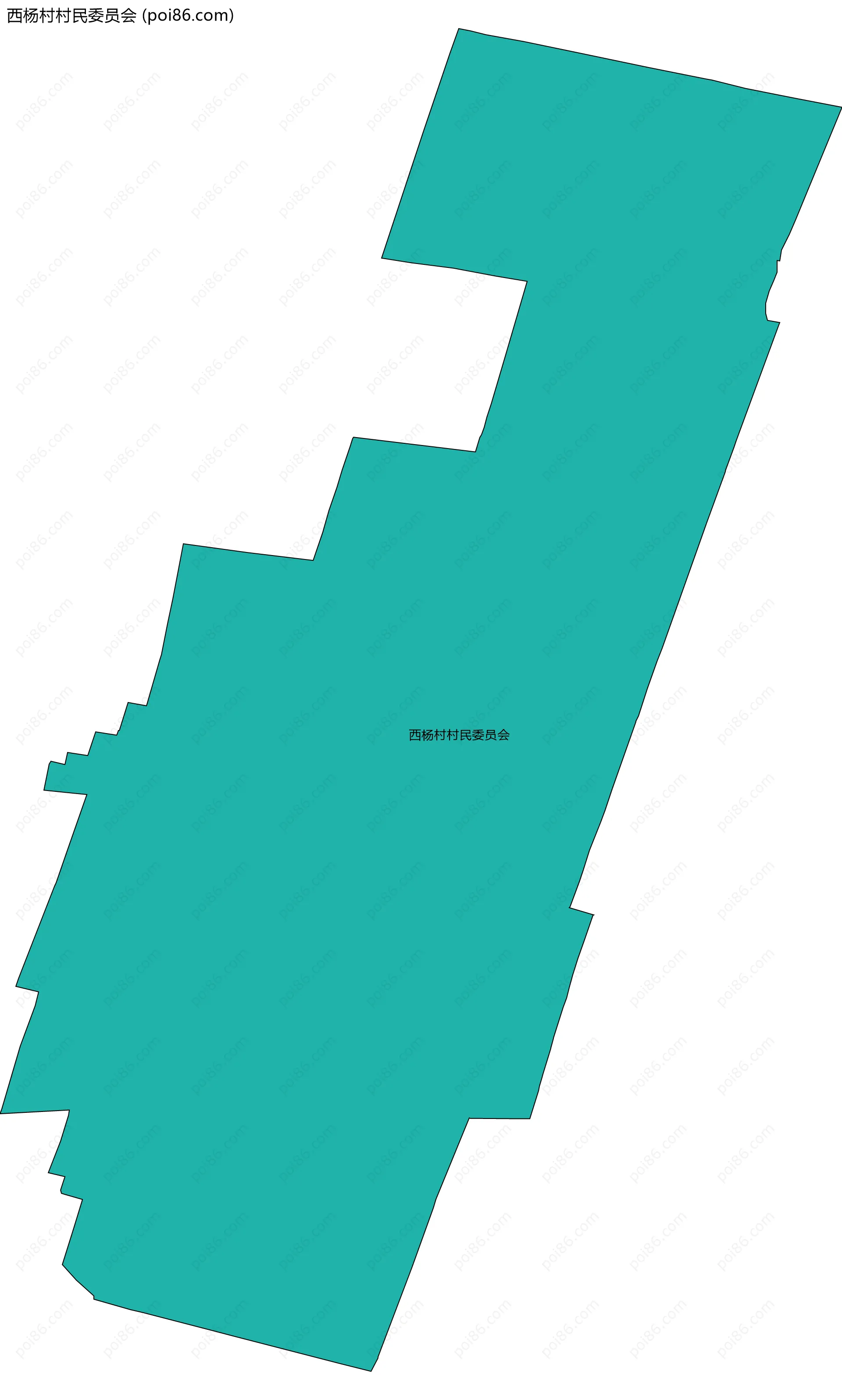 西杨村村民委员会边界地图